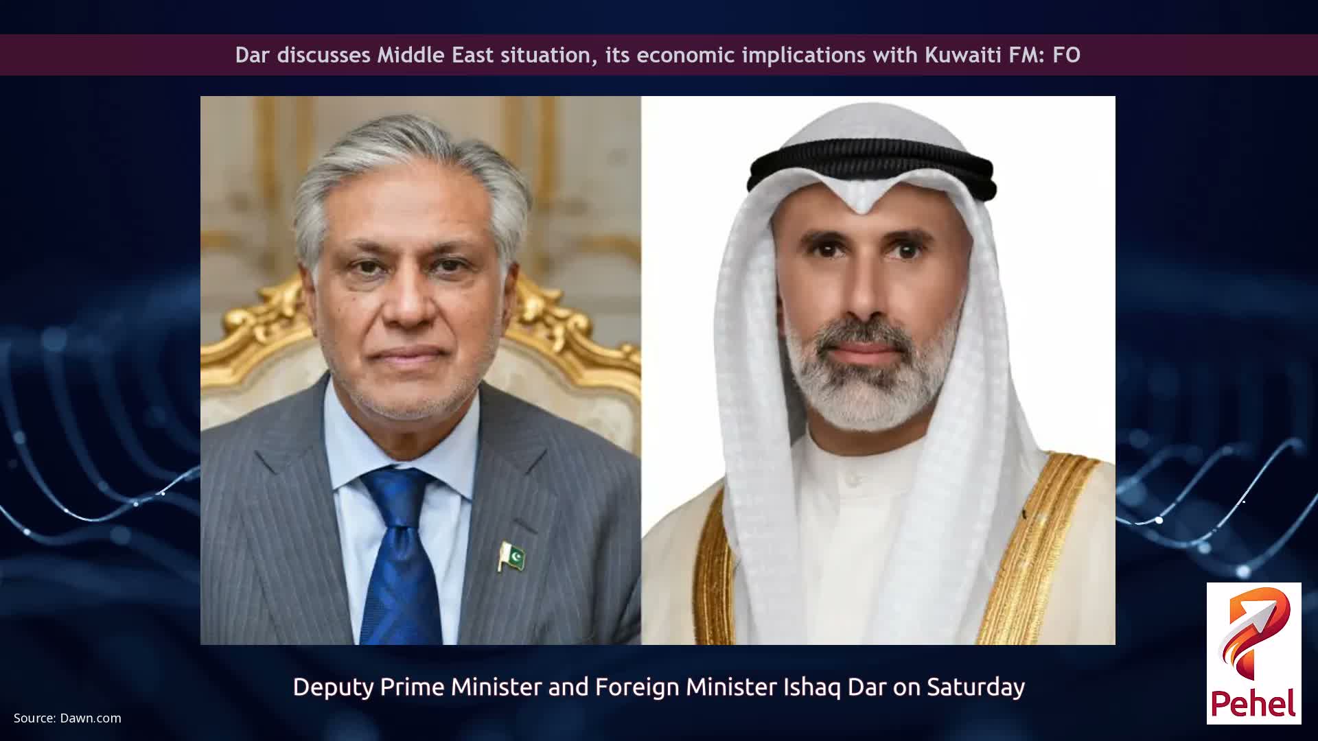 Dar discusses Middle East situation, its economic implications with Kuwaiti FM: FO