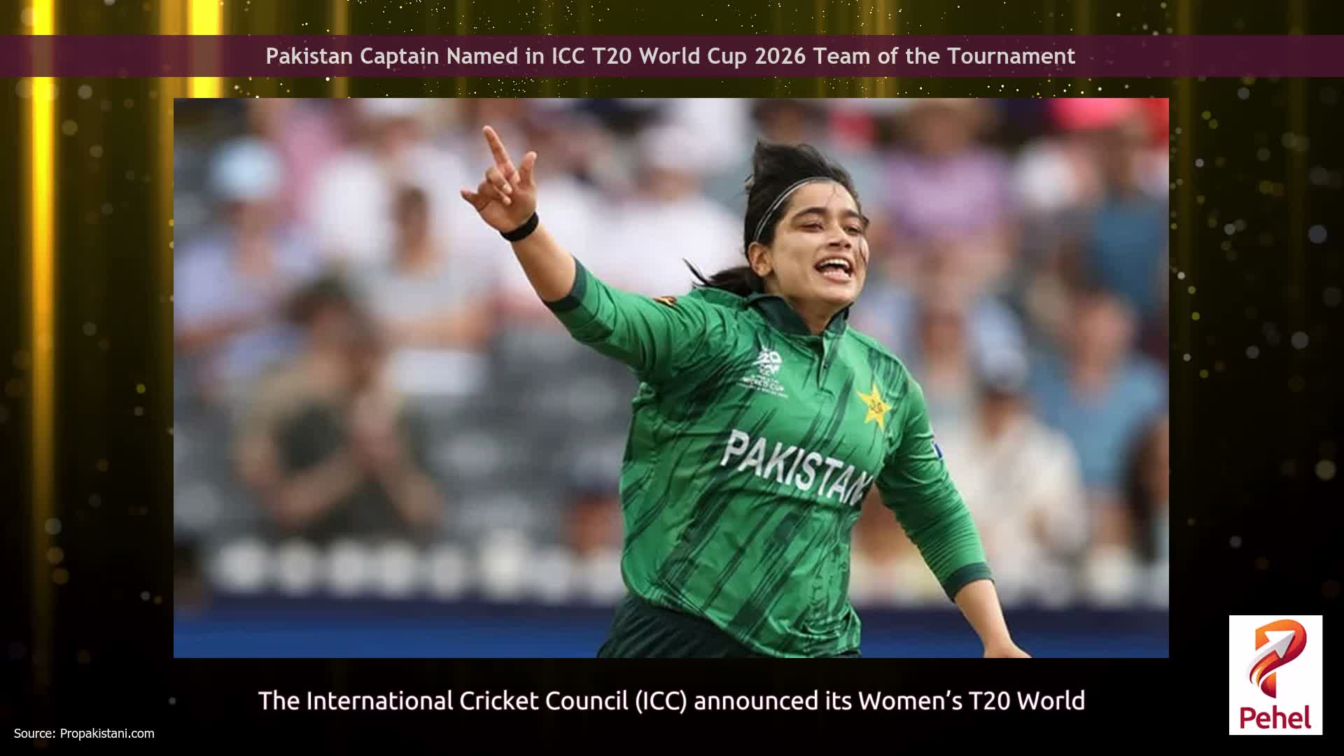Pakistan Captain Named in ICC T20 World Cup 2026 Team of the Tournament