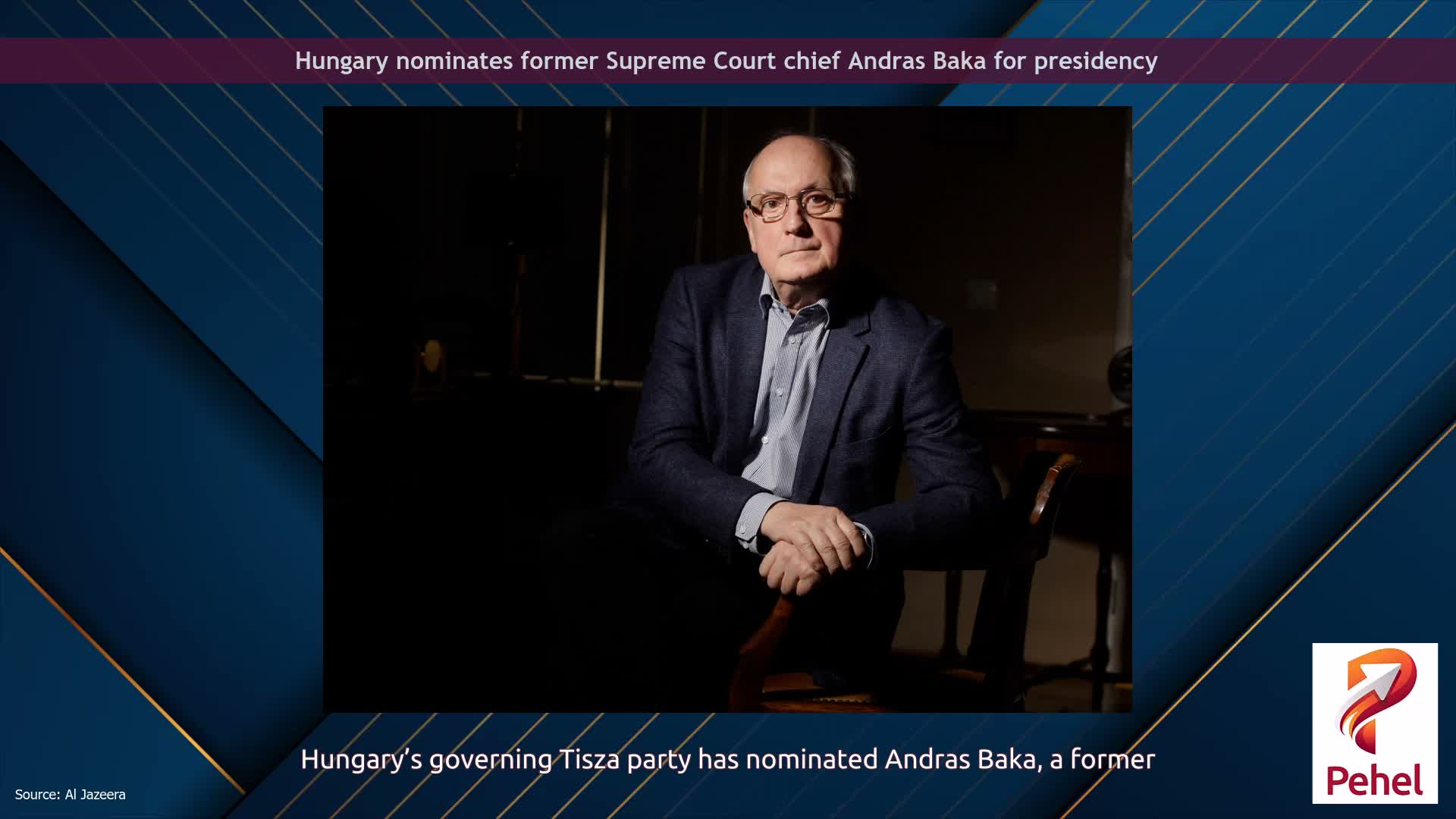Hungary nominates former Supreme Court chief Andras Baka for presidency