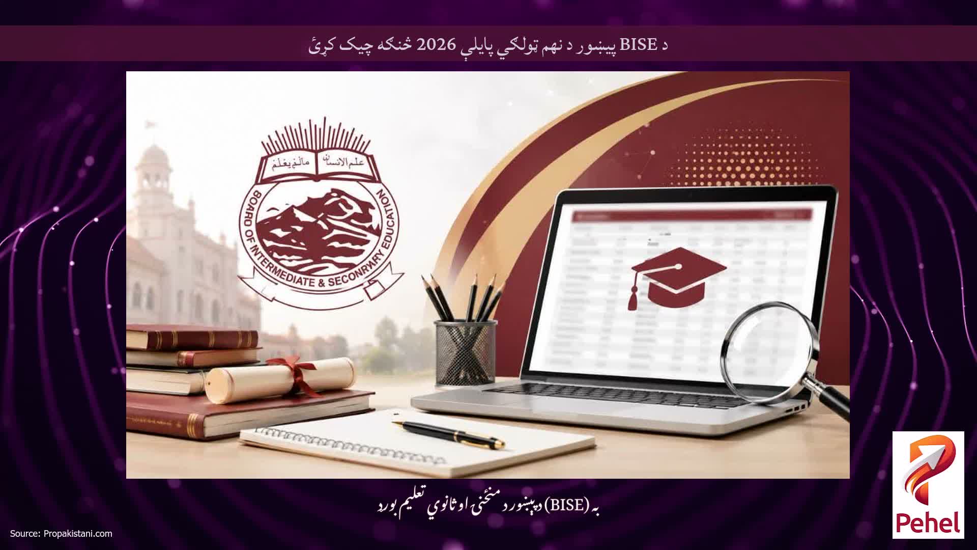 د BISE پیښور د نهم ټولګي پایلې 2026 څنګه چیک کړئ