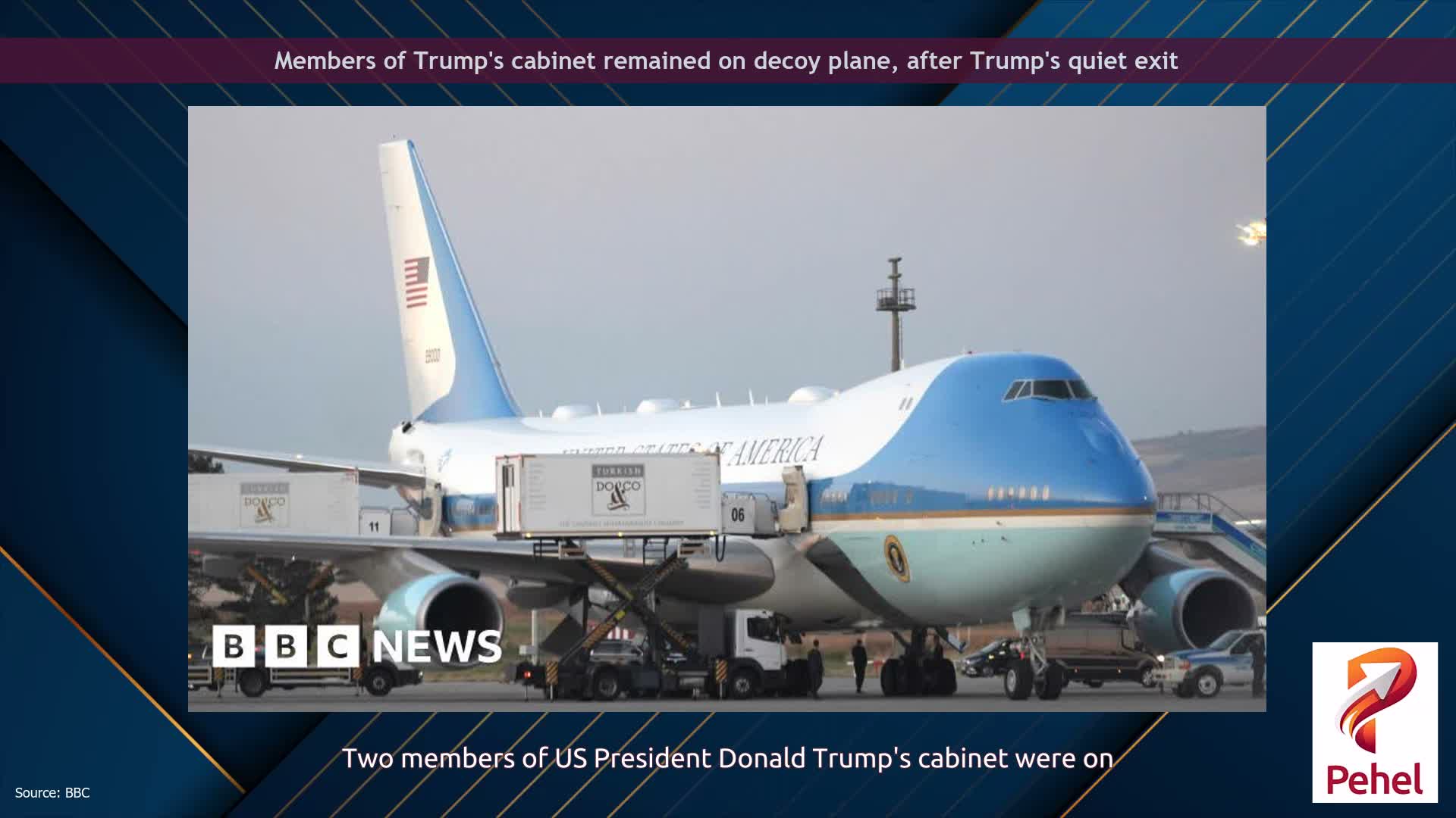 Members of Trump's cabinet remained on decoy plane, after Trump's quiet exit