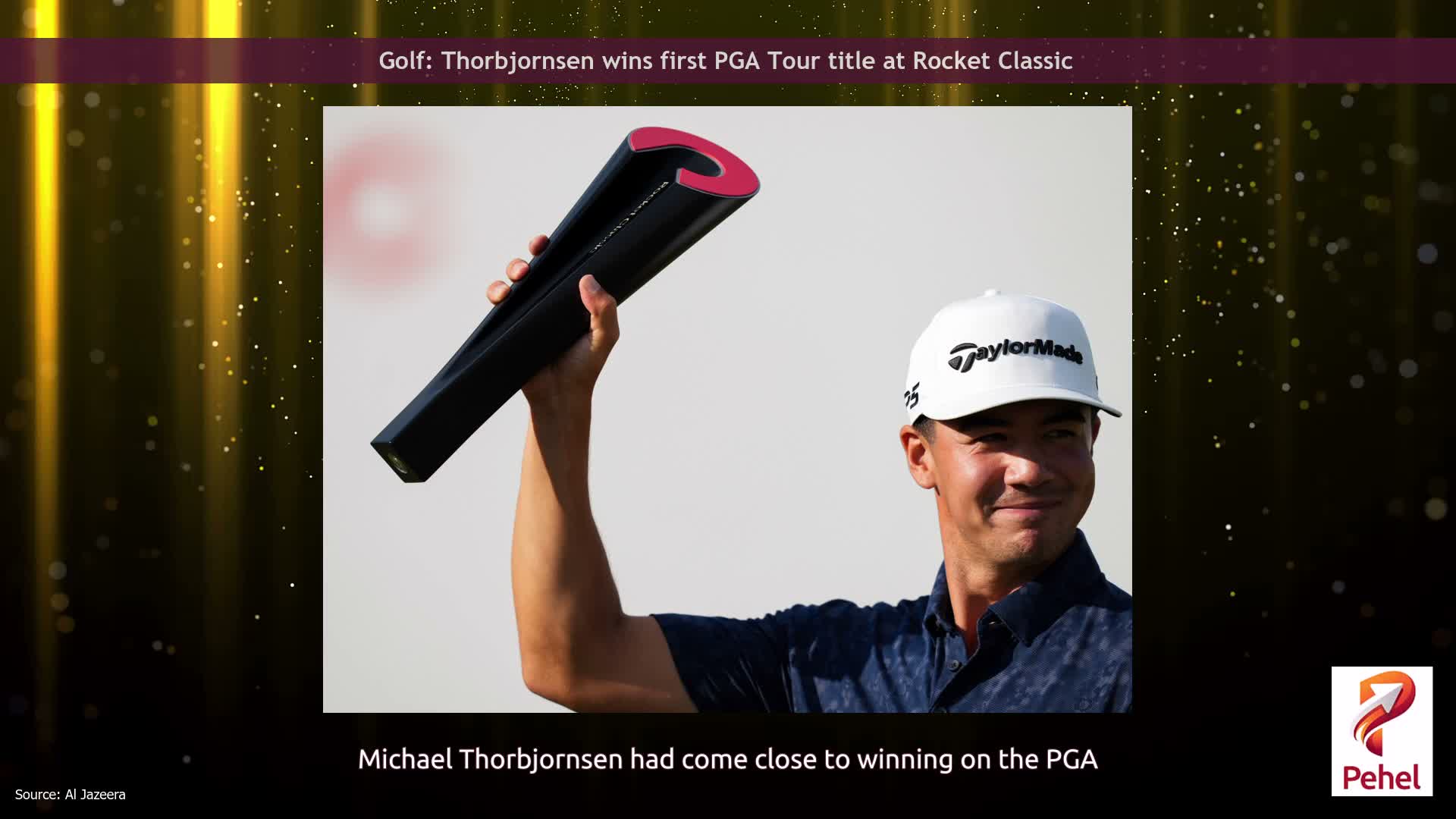 Golf: Thorbjornsen wins first PGA Tour title at Rocket Classic
