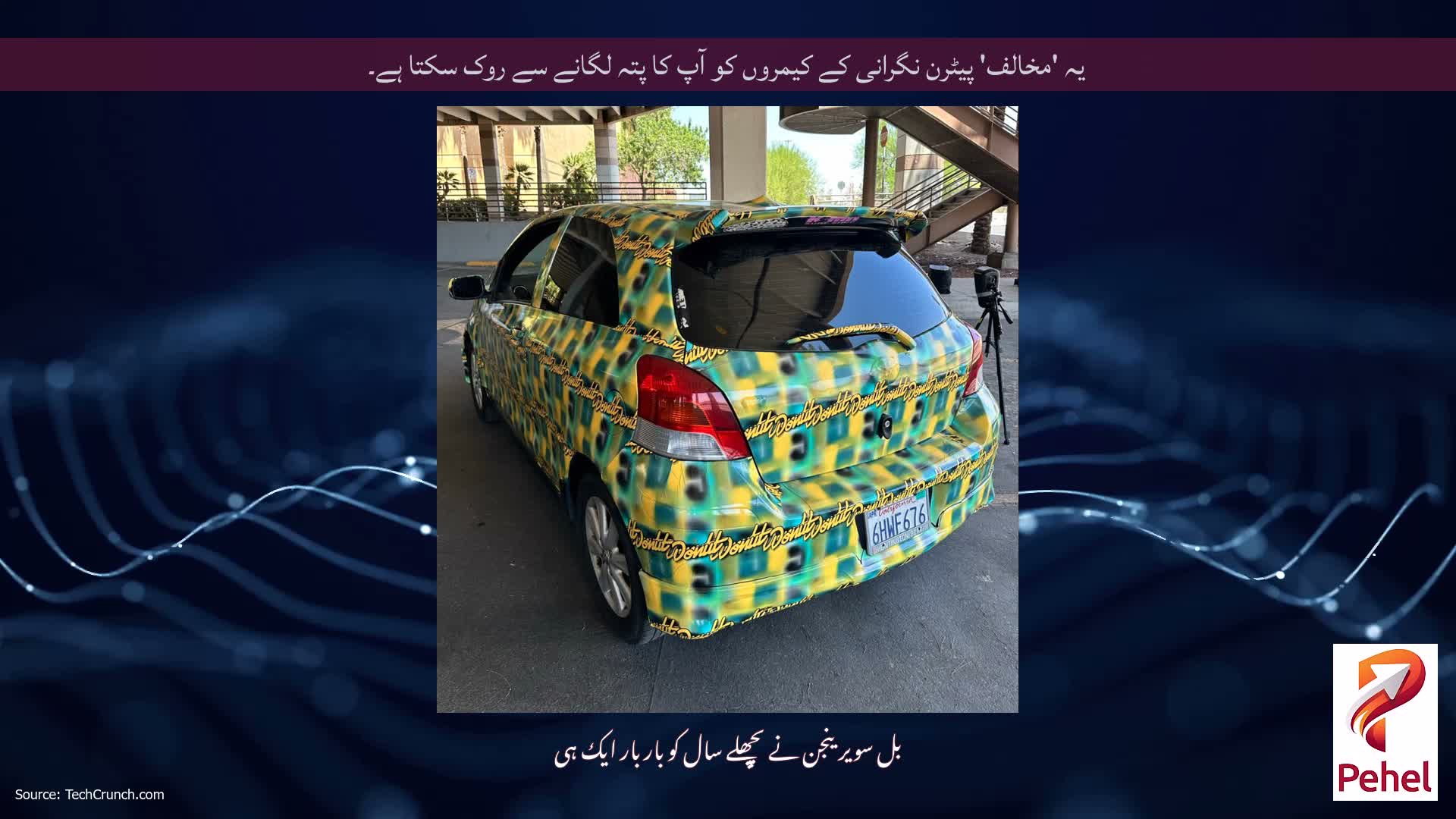 یہ 'مخالف' پیٹرن نگرانی کے کیمروں کو آپ کا پتہ لگانے سے روک سکتا ہے۔