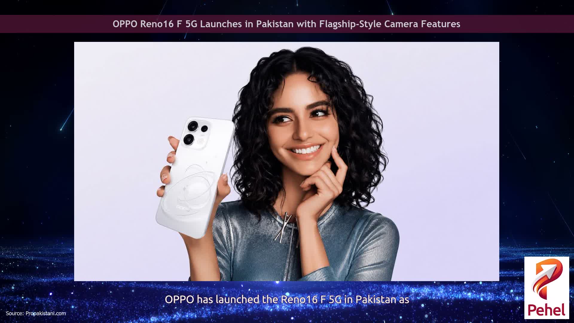 OPPO Reno16 F 5G Launches in Pakistan with Flagship-Style Camera Features
