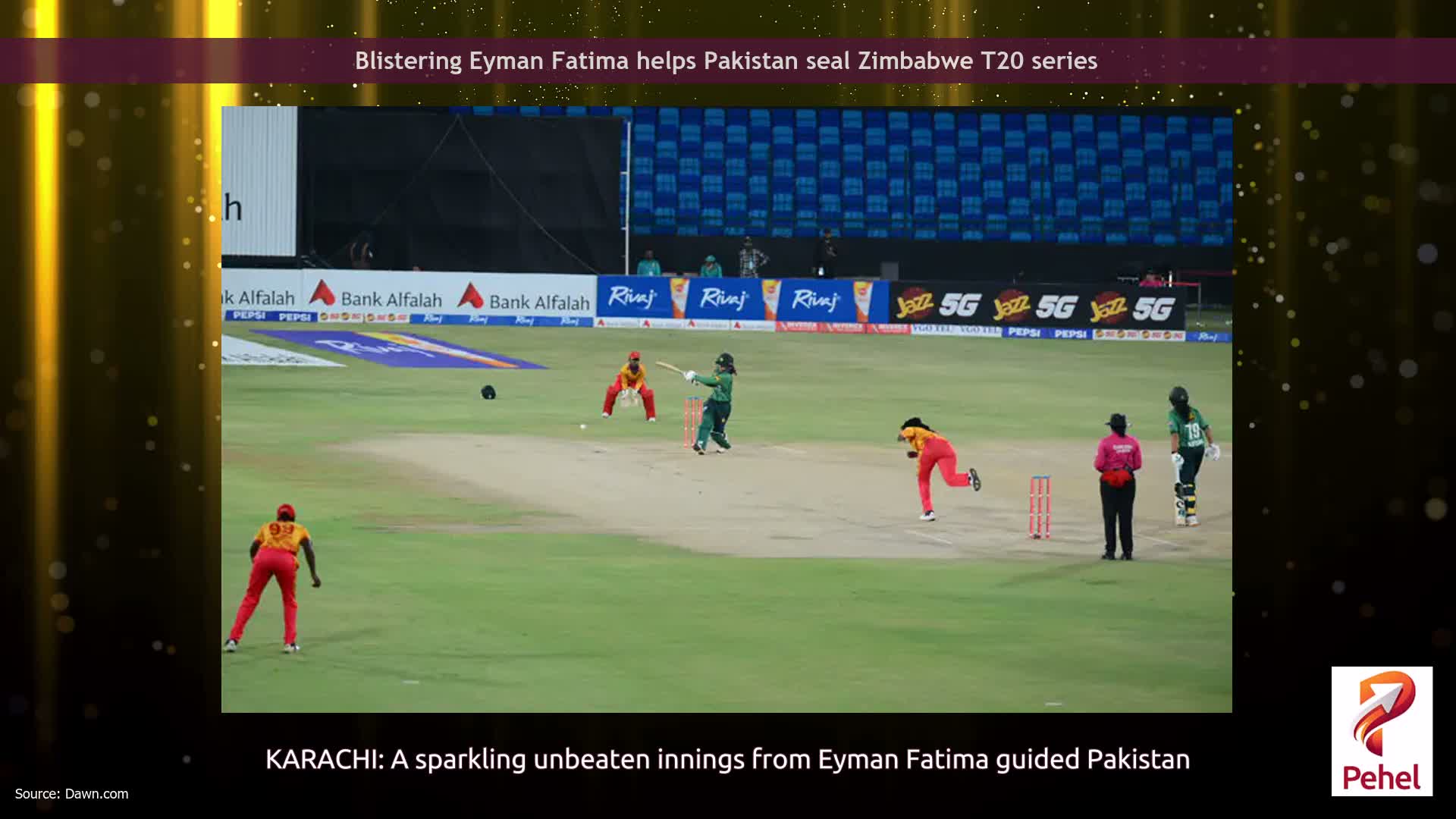 Blistering Eyman Fatima helps Pakistan seal Zimbabwe T20 series