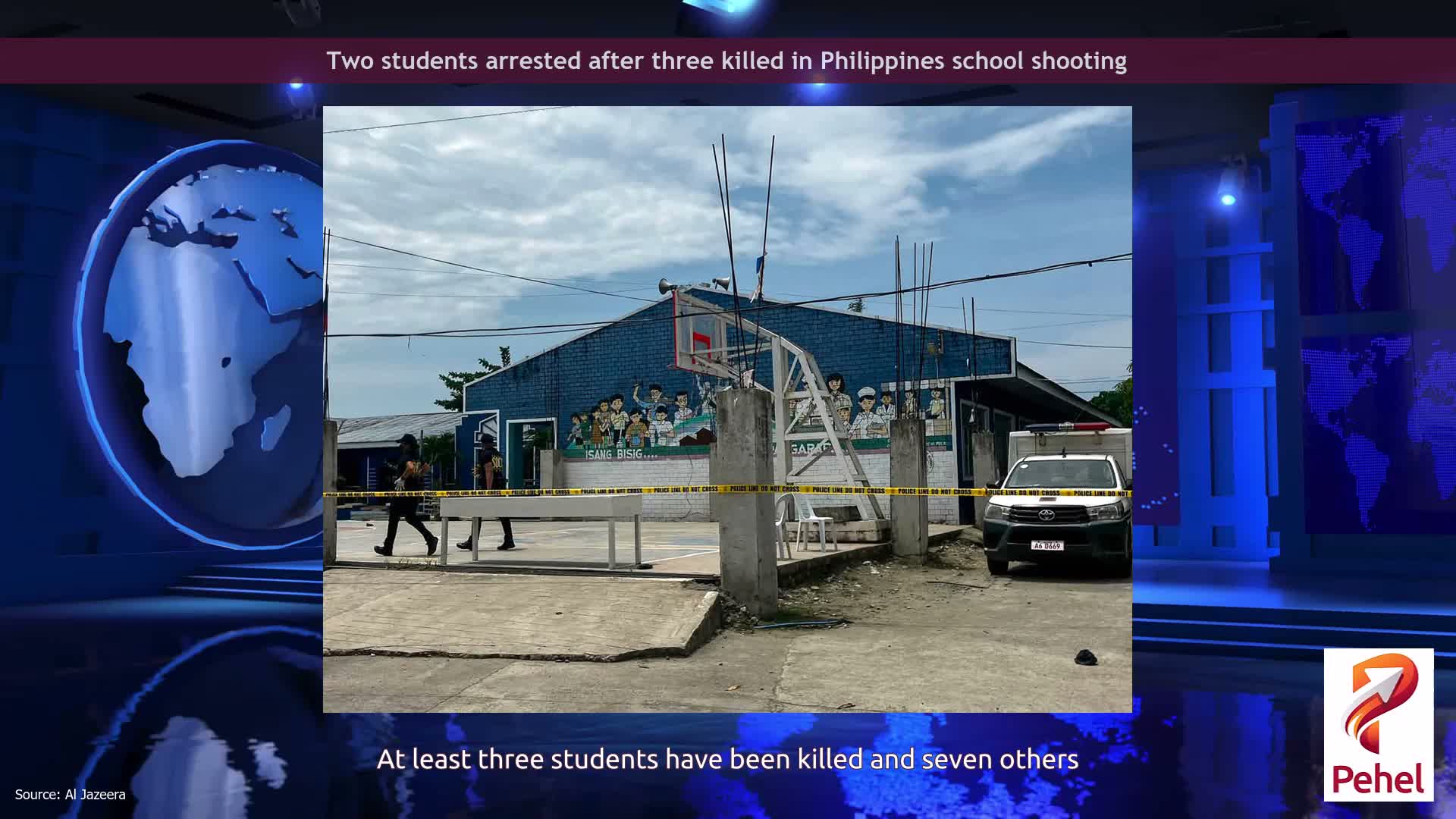 Two students arrested after three killed in Philippines school shooting