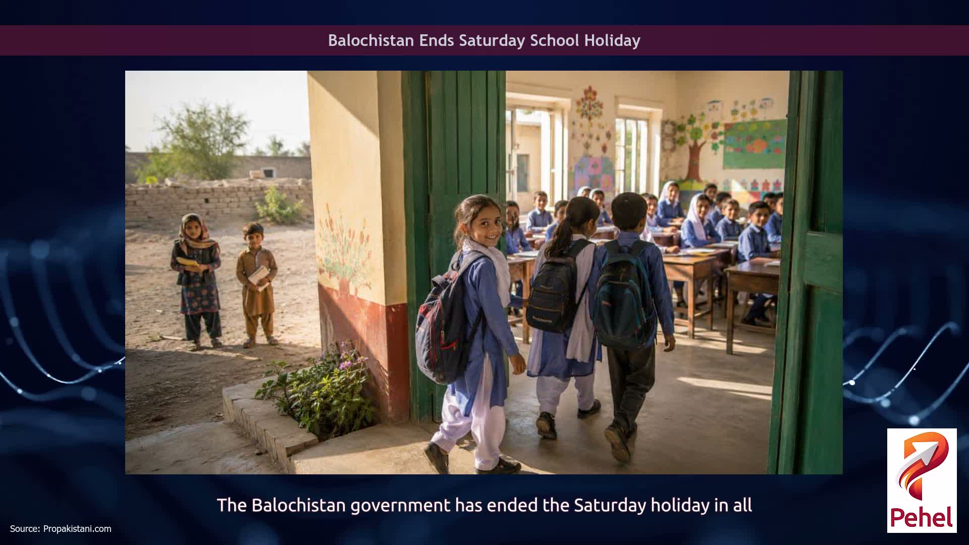 Balochistan Ends Saturday School Holiday
