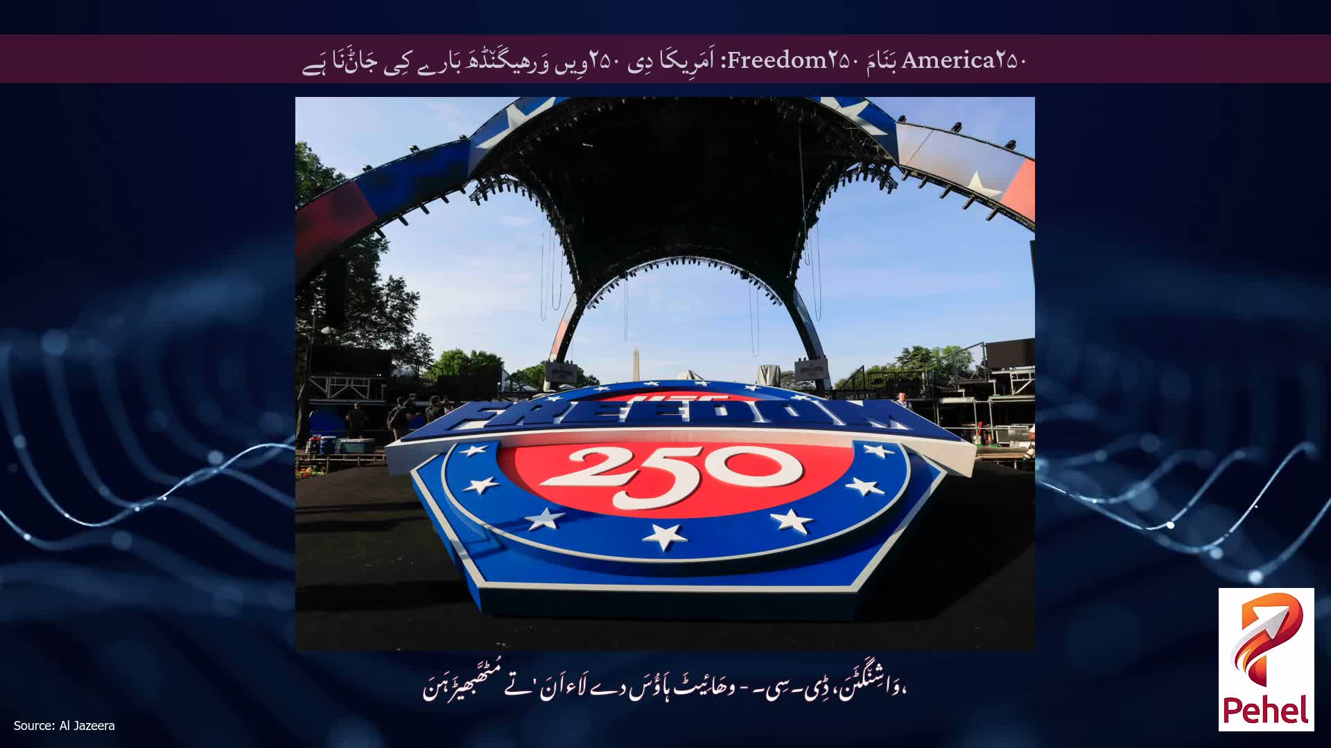 America۲۵۰ بَنَامَ Freedom۲۵۰: اَمَرِیکَا دِی ۲۵۰وِیں وَرھیگَن٘ڈھَ بَارے کِی جَاݨَنَا ہَے