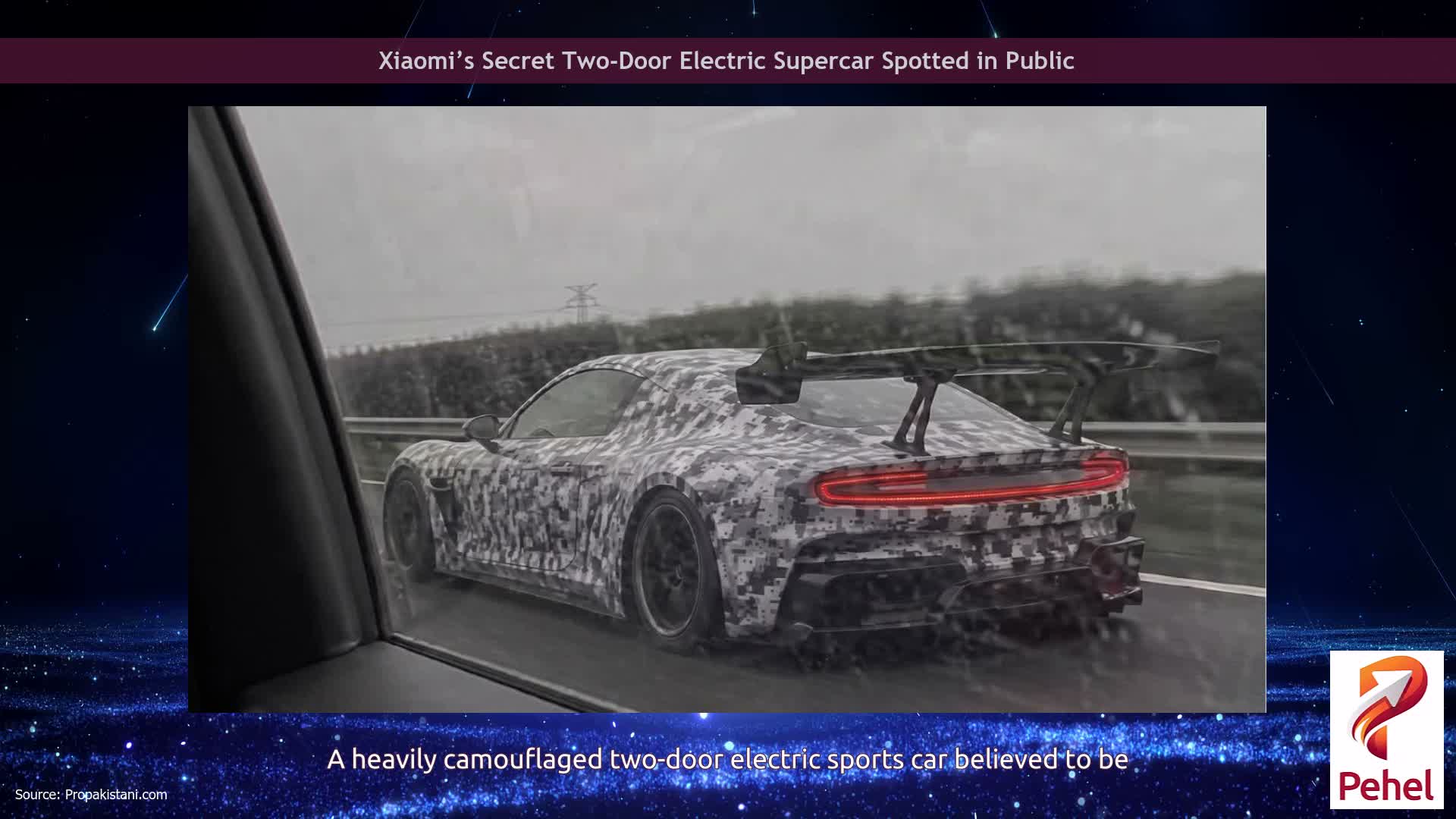 Xiaomi’s Secret Two-Door Electric Supercar Spotted in Public