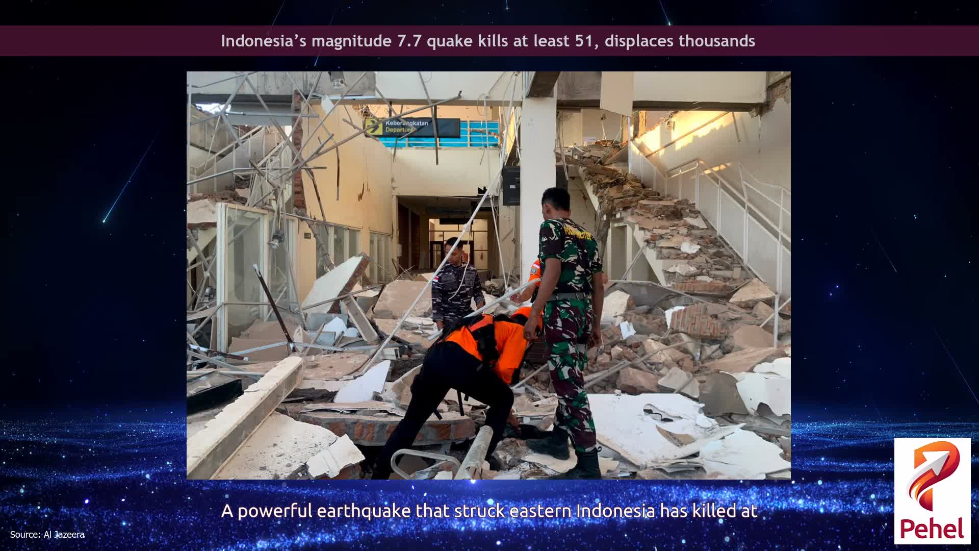 Indonesia’s magnitude 7.7 quake kills at least 51, displaces thousands