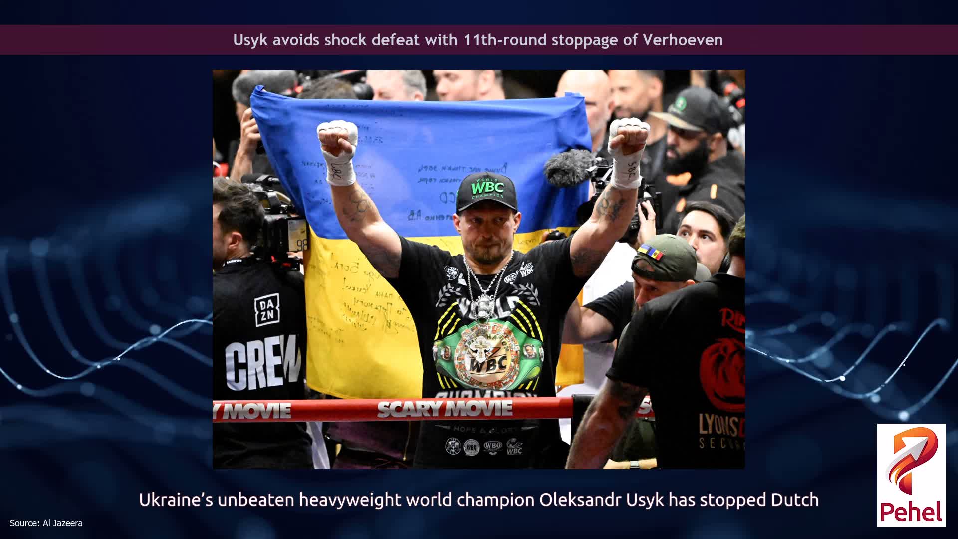 Usyk avoids shock defeat with 11th-round stoppage of Verhoeven