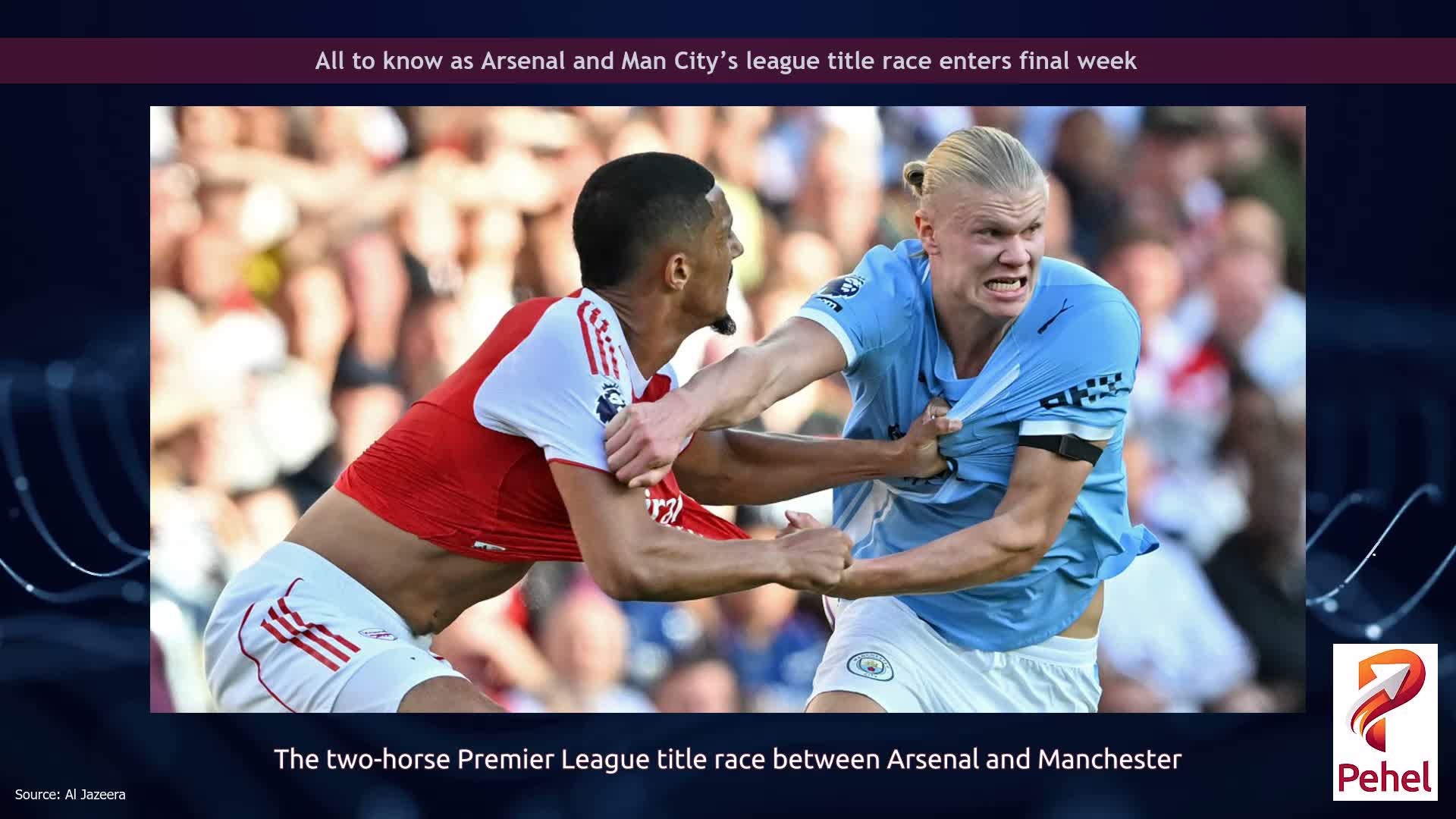 All to know as Arsenal and Man City’s league title race enters final week