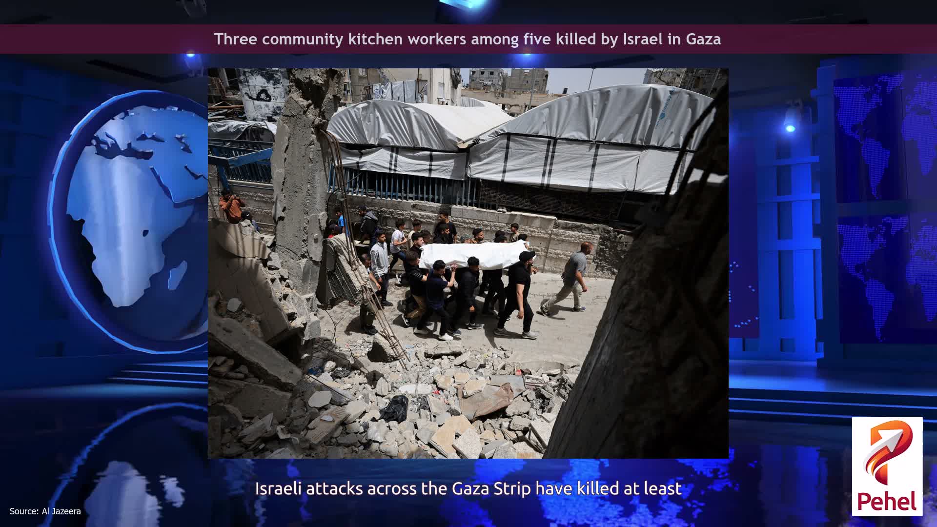 Three community kitchen workers among five killed by Israel in Gaza