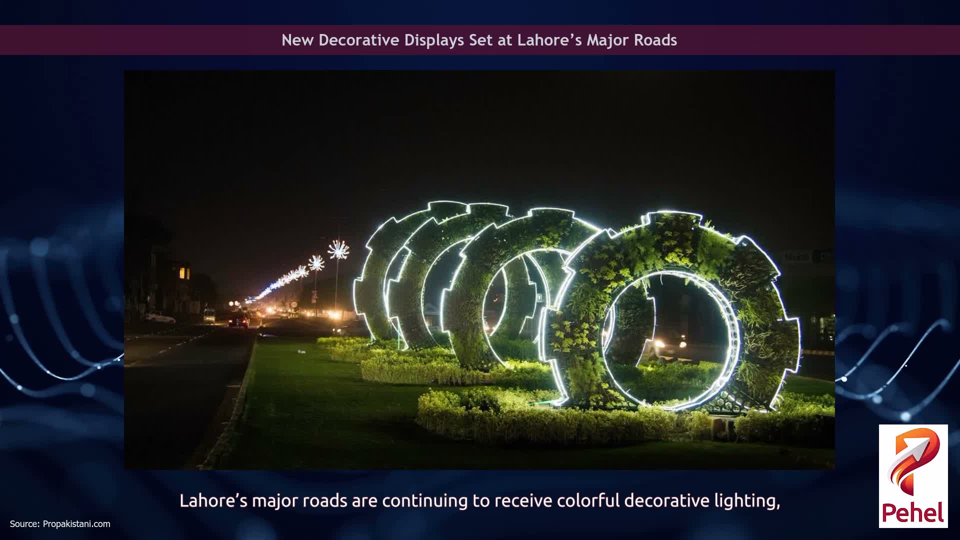 New Decorative Displays Set at Lahore’s Major Roads
