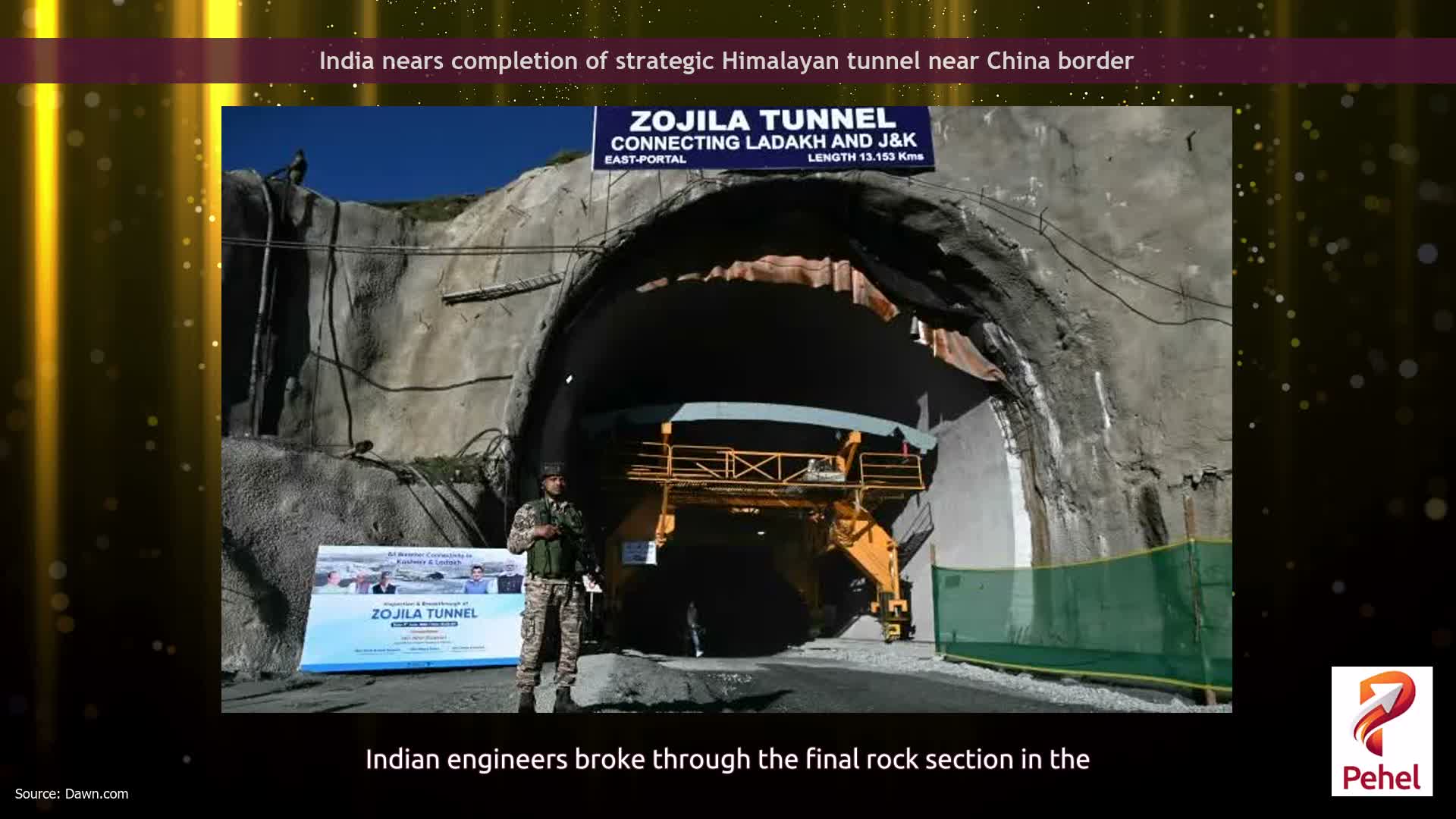 India nears completion of strategic Himalayan tunnel near China border