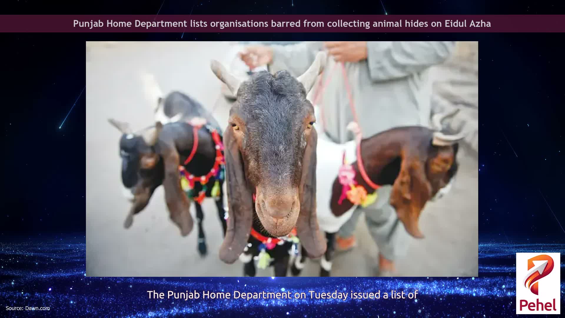 Punjab Home Department lists organisations barred from collecting animal hides on Eidul Azha