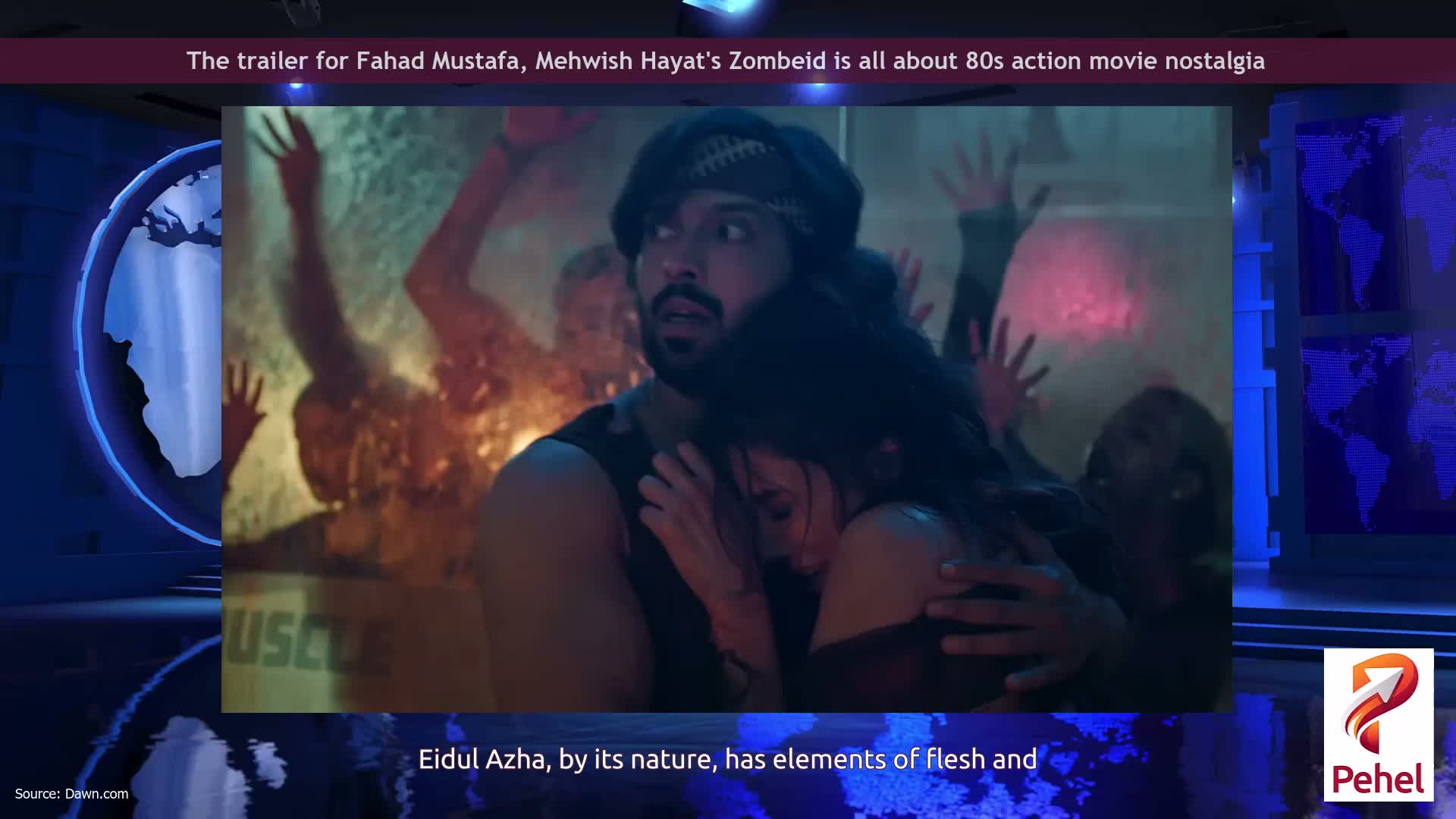 The trailer for Fahad Mustafa, Mehwish Hayat's Zombeid is all about 80s action movie nostalgia