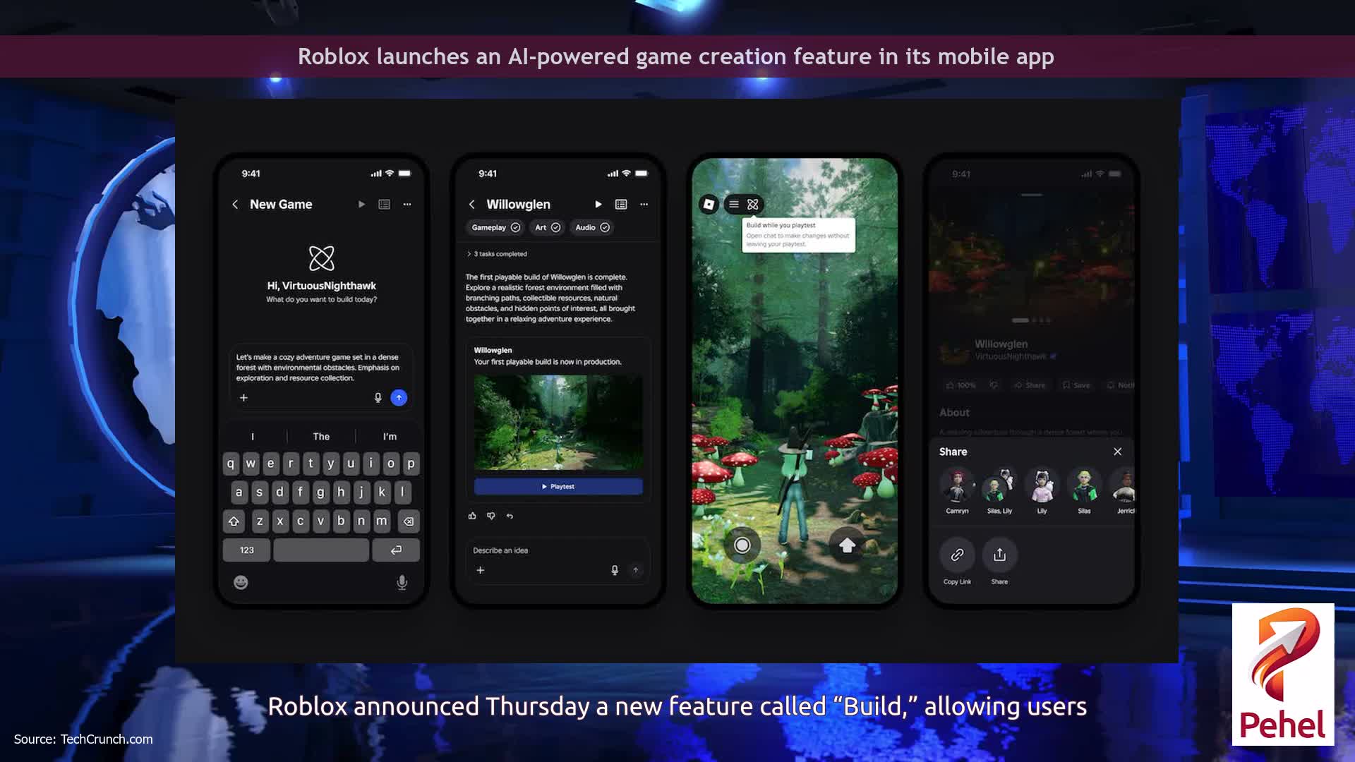Roblox launches an AI-powered game creation feature in its mobile app