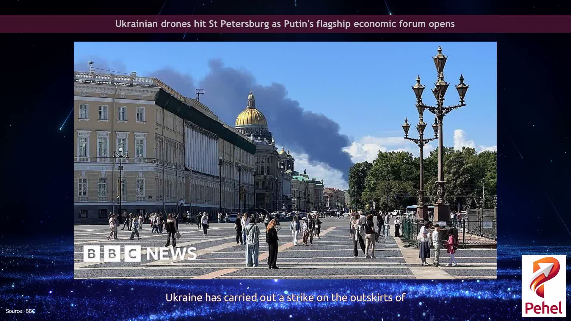 Ukrainian drones hit St Petersburg as Putin's flagship economic forum opens