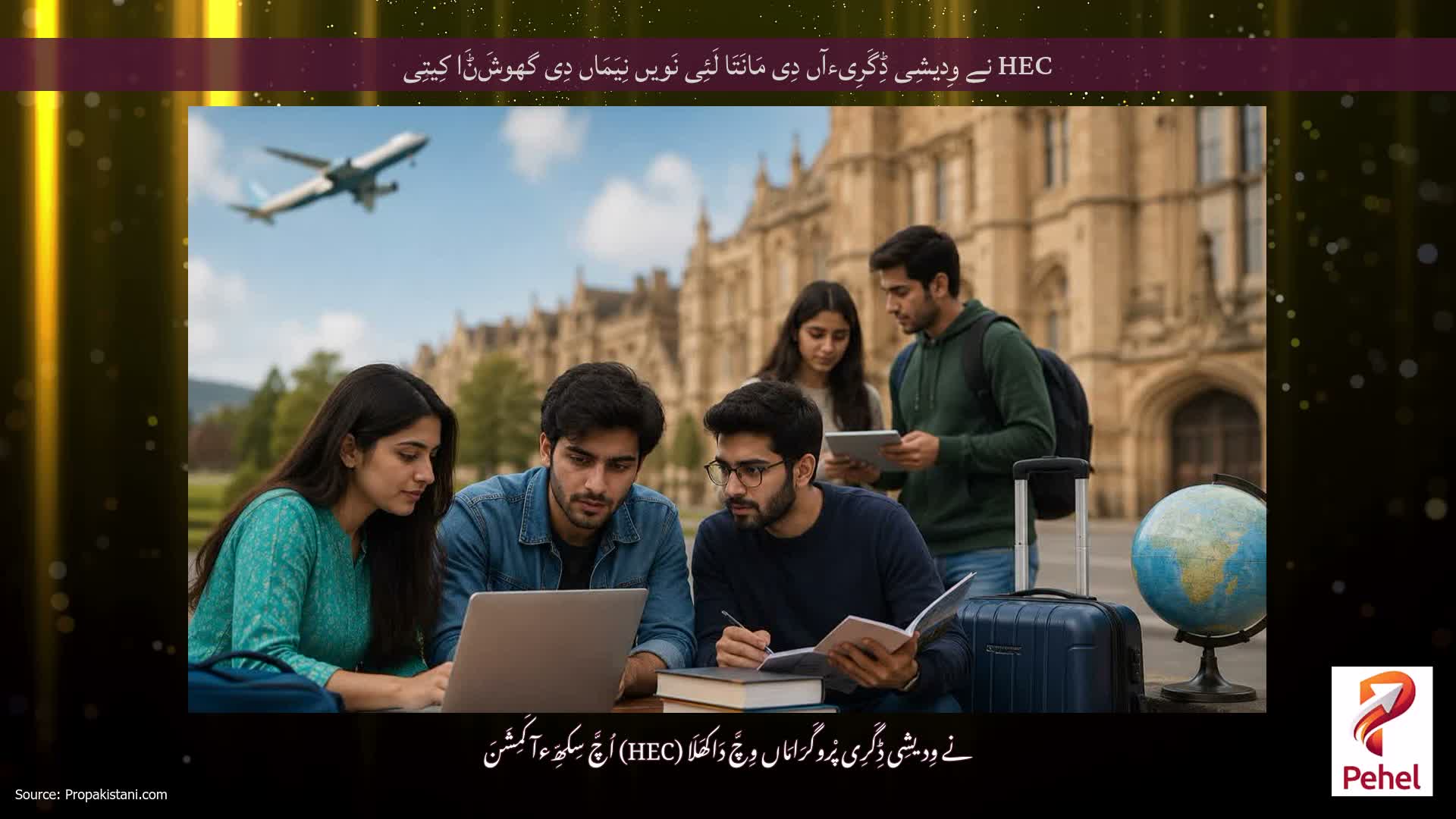HEC نے وِدیشِی ڈِگَرِیءآں دِی مَانَتَا لَئِی نَویں نِیَمَاں دِی گھوشَݨَا کِیتِی