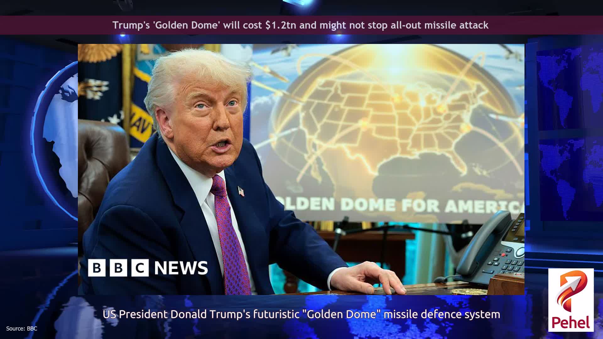 Trump's 'Golden Dome' will cost $1.2tn and might not stop all-out missile attack