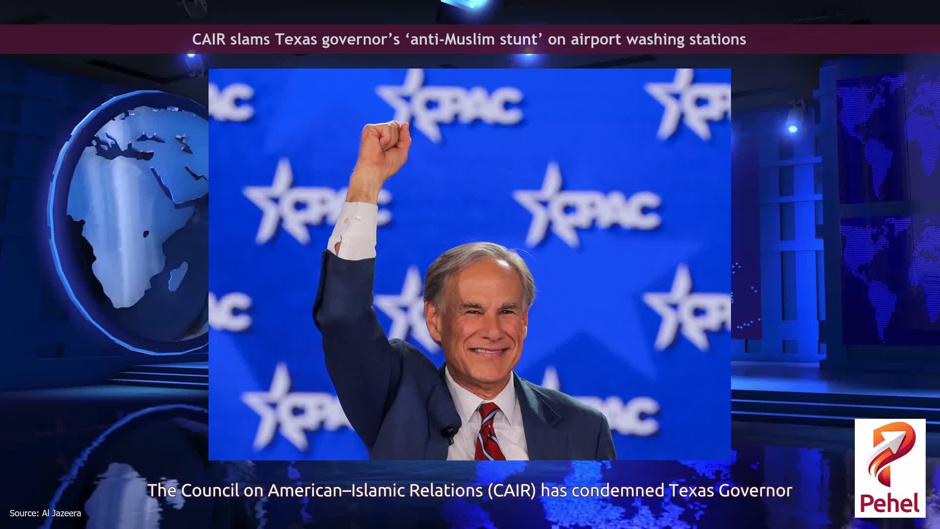 CAIR slams Texas governor’s ‘anti-Muslim stunt’ on airport washing stations
