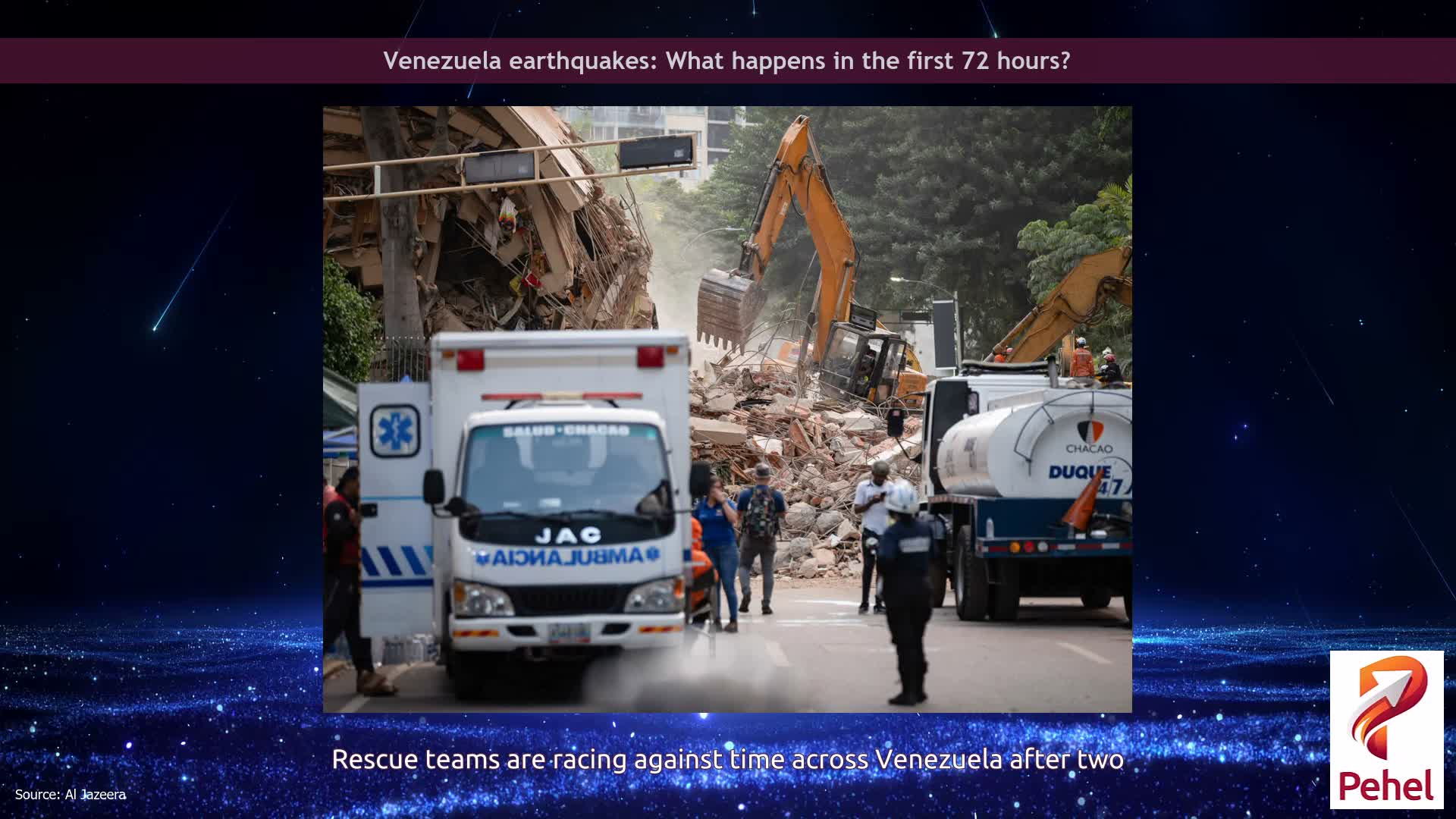 Venezuela earthquakes: What happens in the first 72 hours?