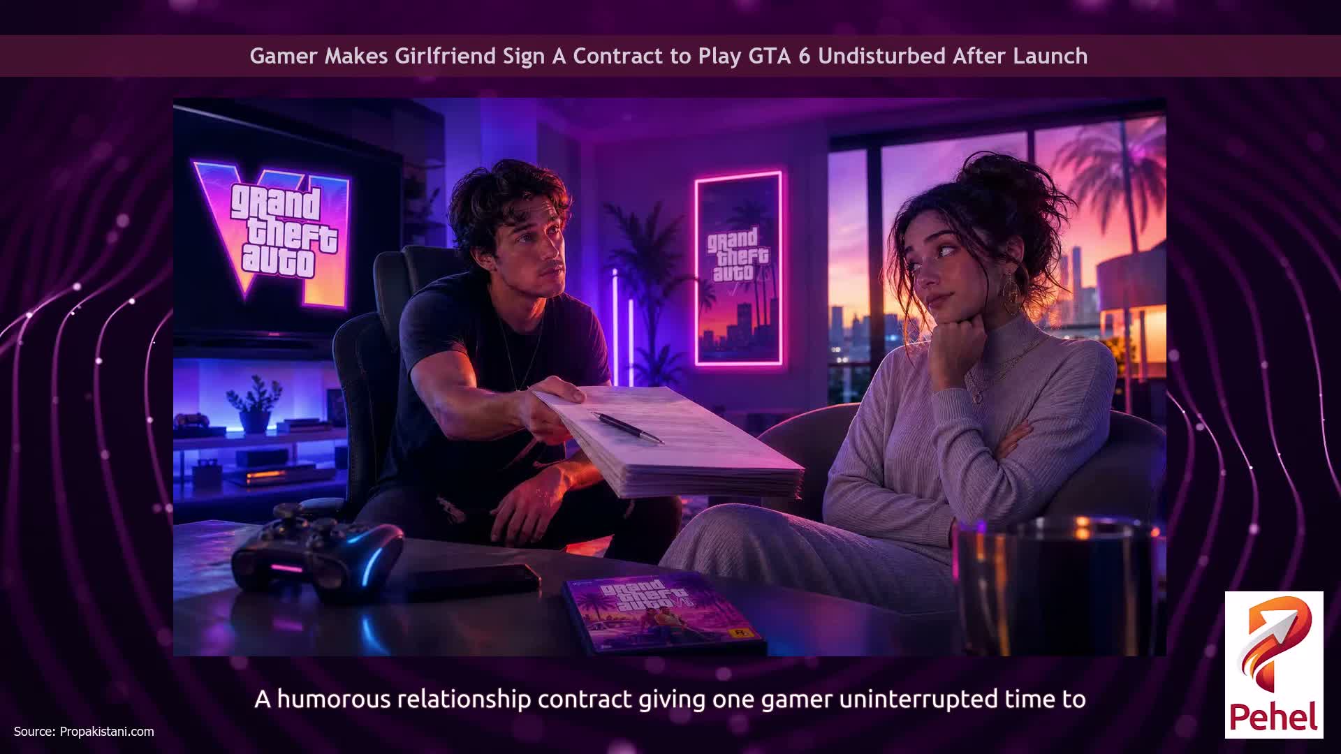 Gamer Makes Girlfriend Sign A Contract to Play GTA 6 Undisturbed After Launch