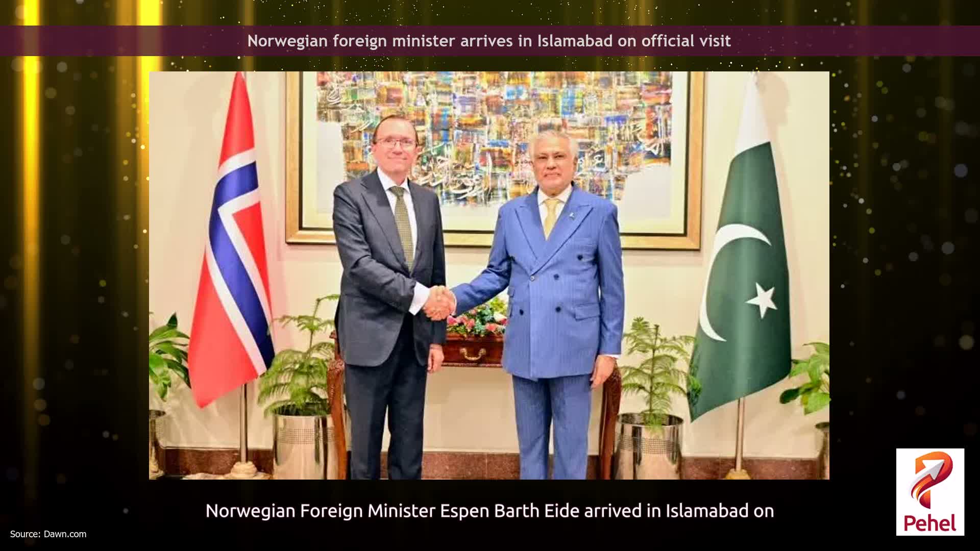 Norwegian foreign minister arrives in Islamabad on official visit