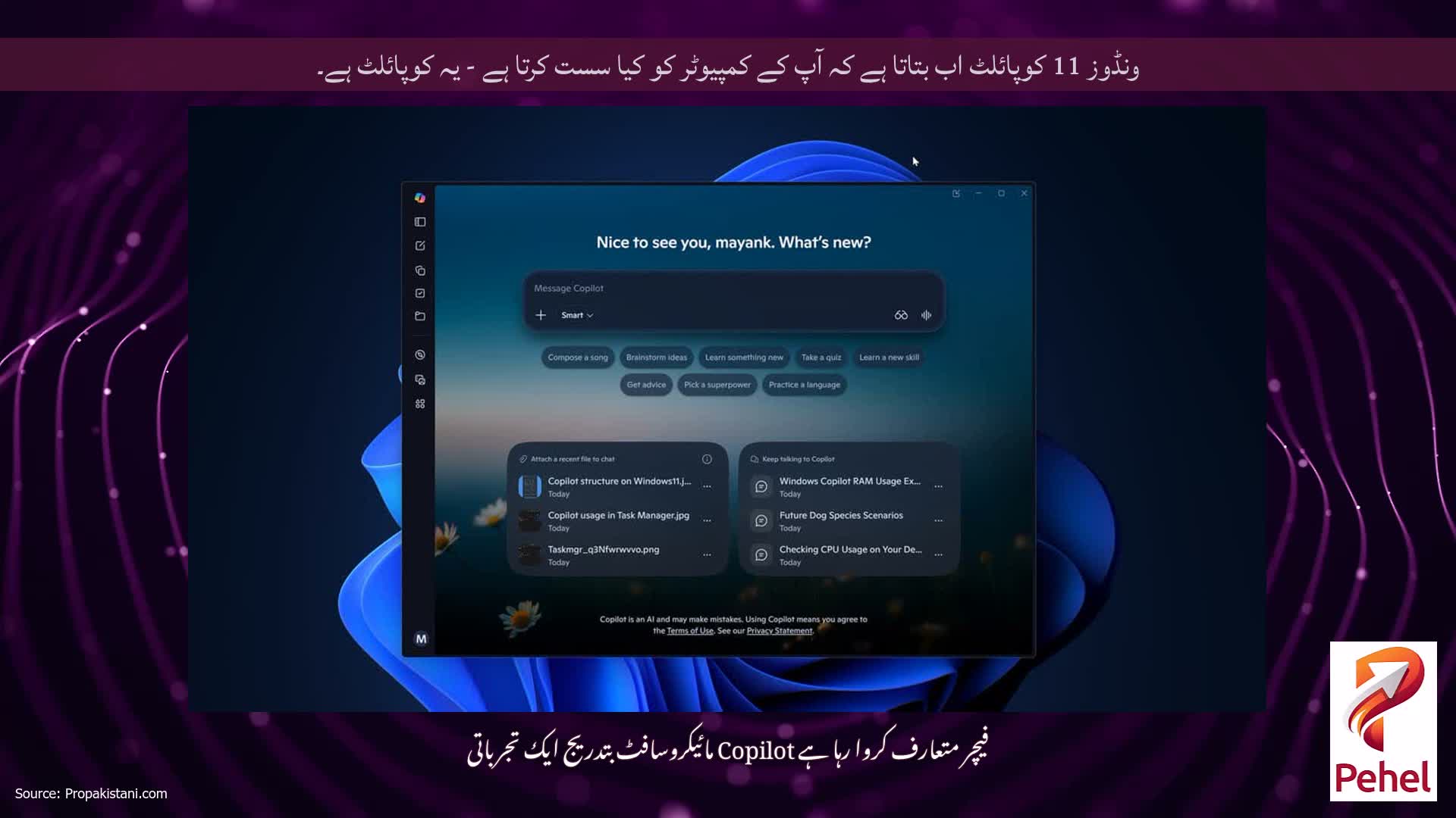 ونڈوز 11 کوپائلٹ اب بتاتا ہے کہ آپ کے کمپیوٹر کو کیا سست کرتا ہے - یہ کوپائلٹ ہے۔