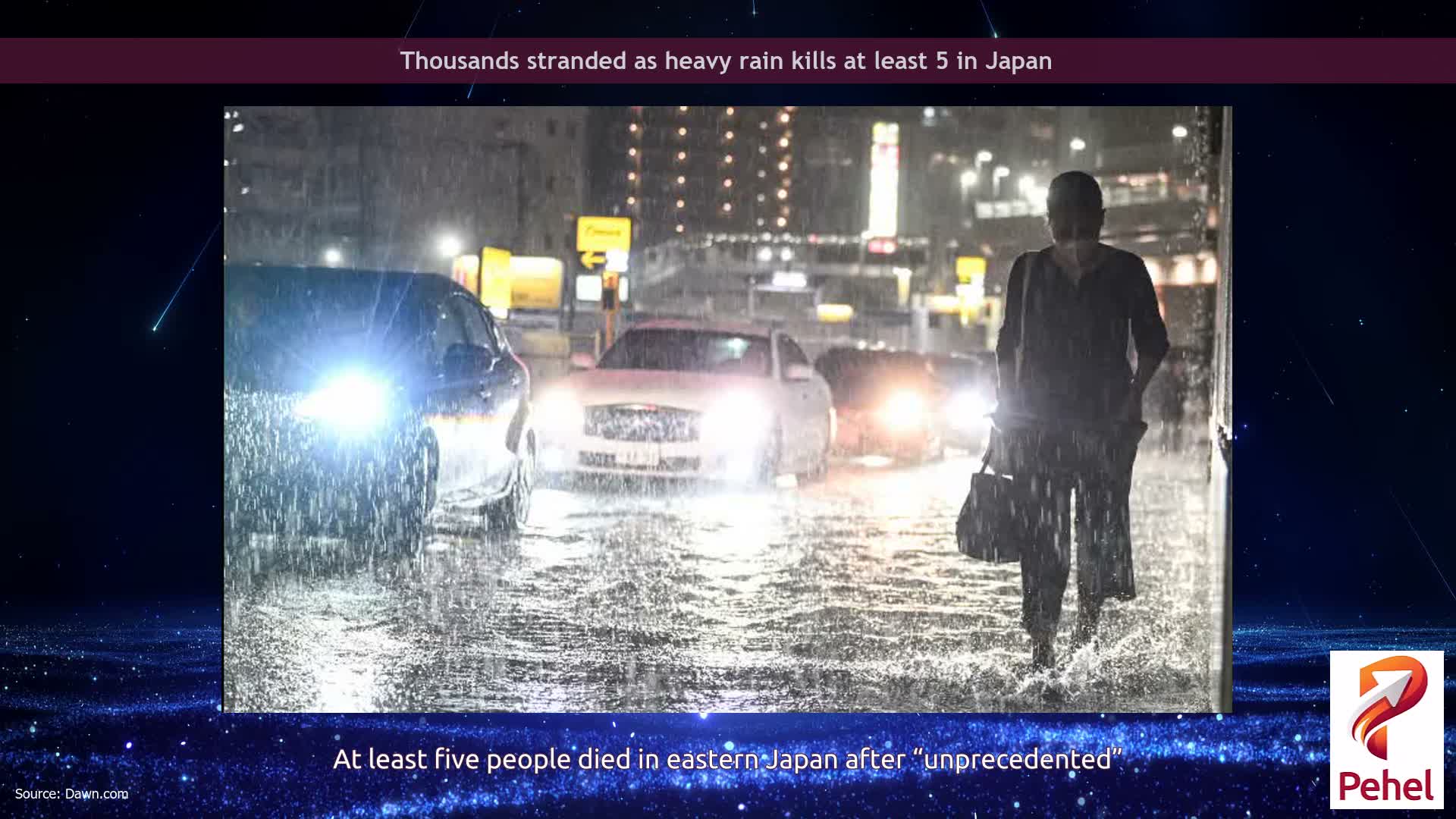 Thousands stranded as heavy rain kills at least 5 in Japan