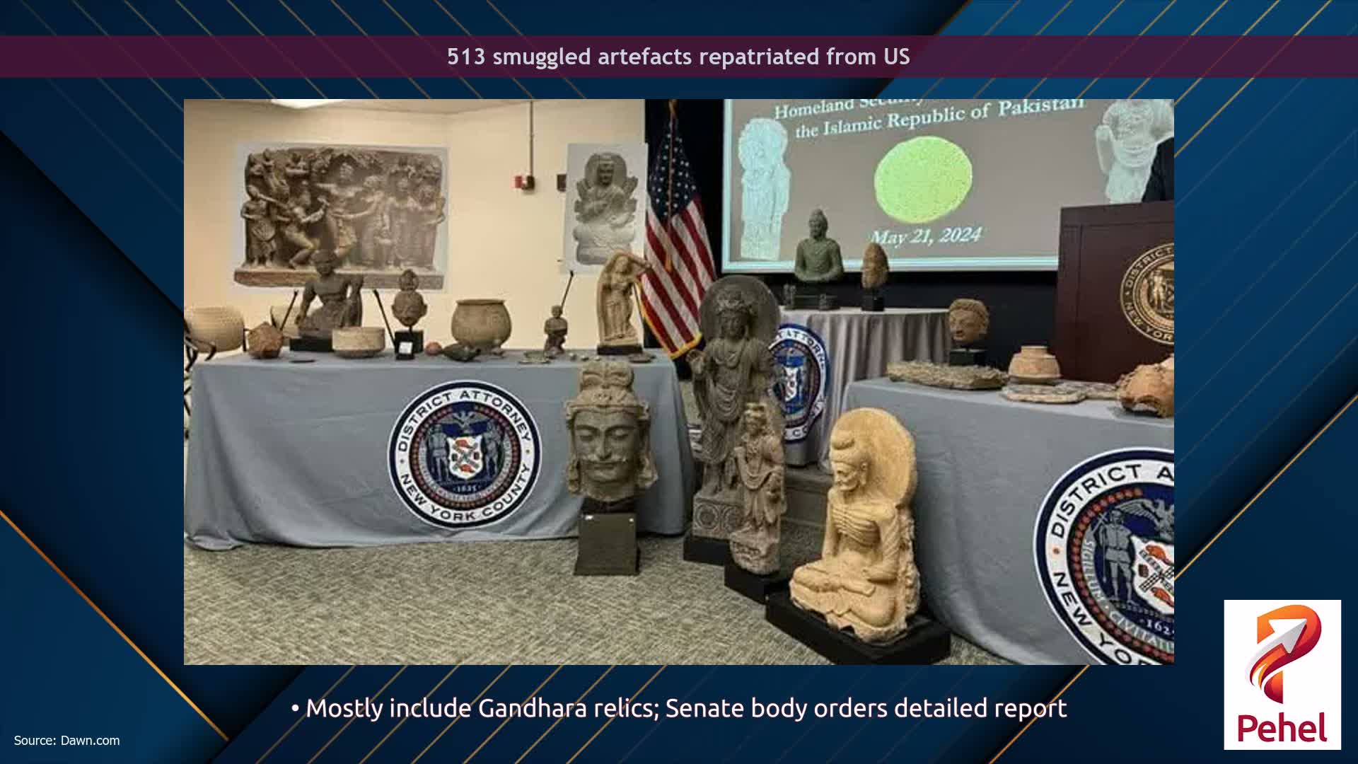 513 smuggled artefacts repatriated from US