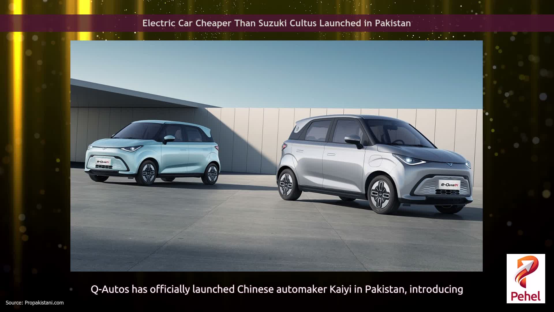 Electric Car Cheaper Than Suzuki Cultus Launched in Pakistan