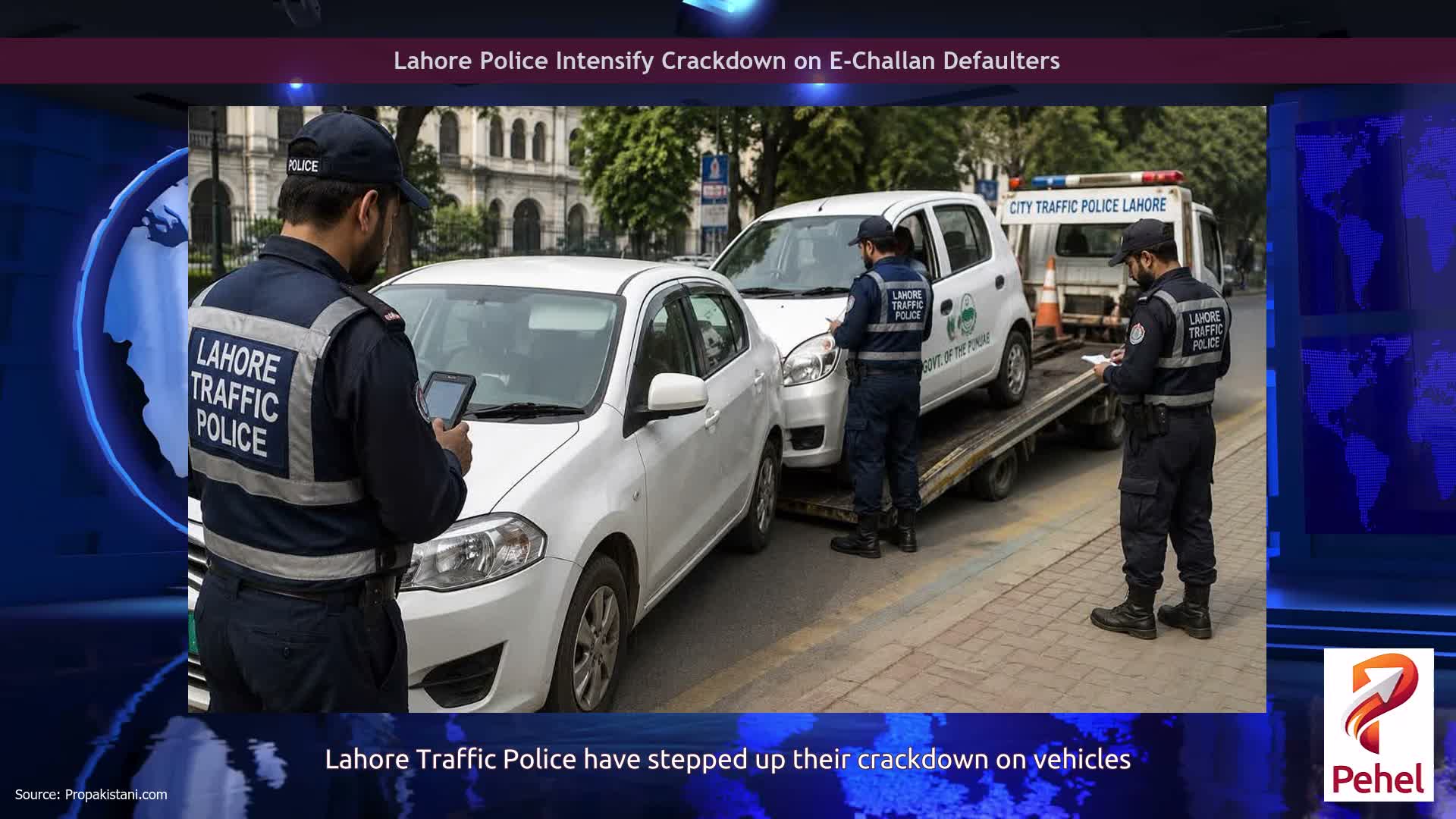 Lahore Police Intensify Crackdown on E-Challan Defaulters