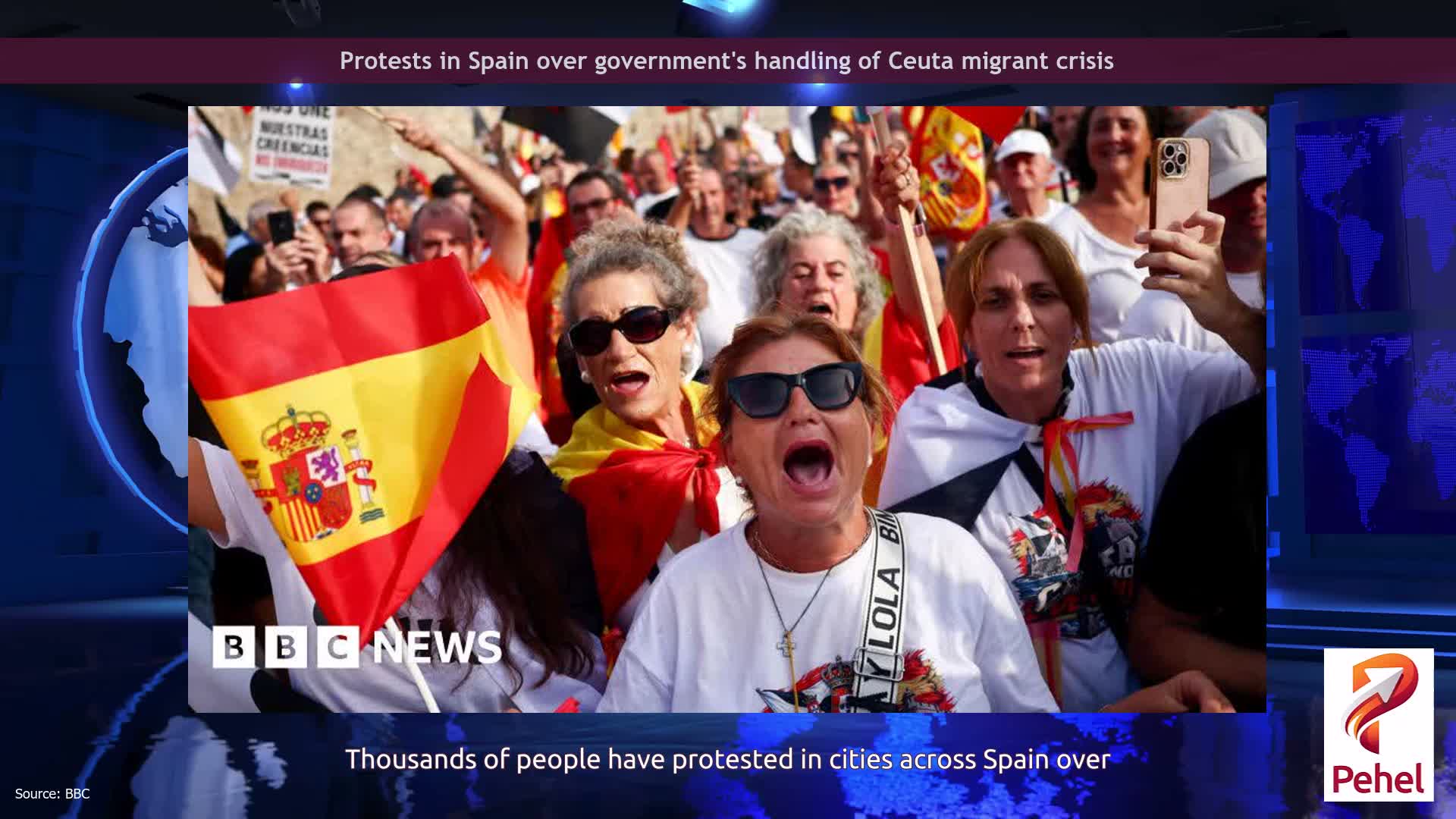 Protests in Spain over government's handling of Ceuta migrant crisis