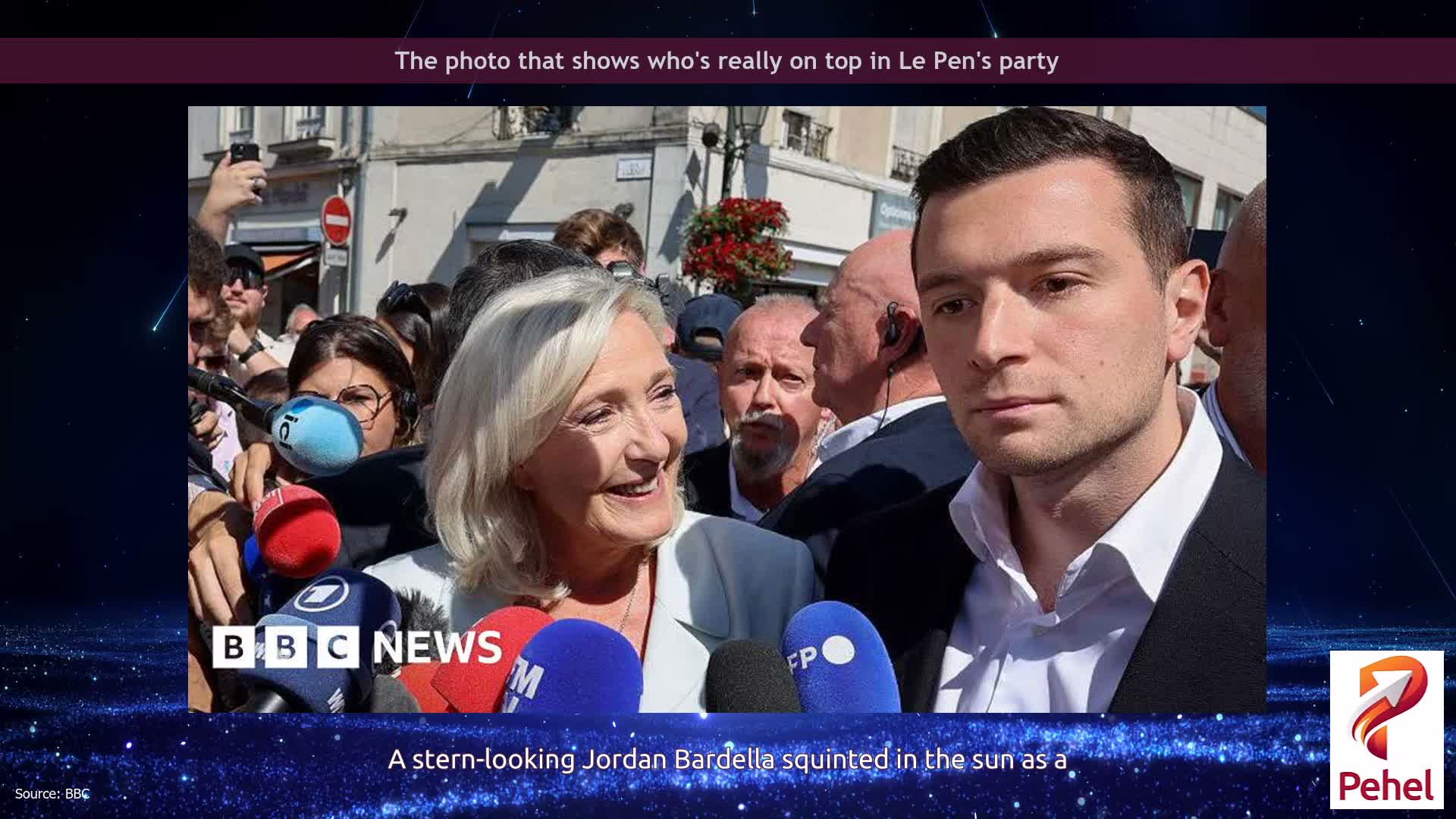 The photo that shows who's really on top in Le Pen's party