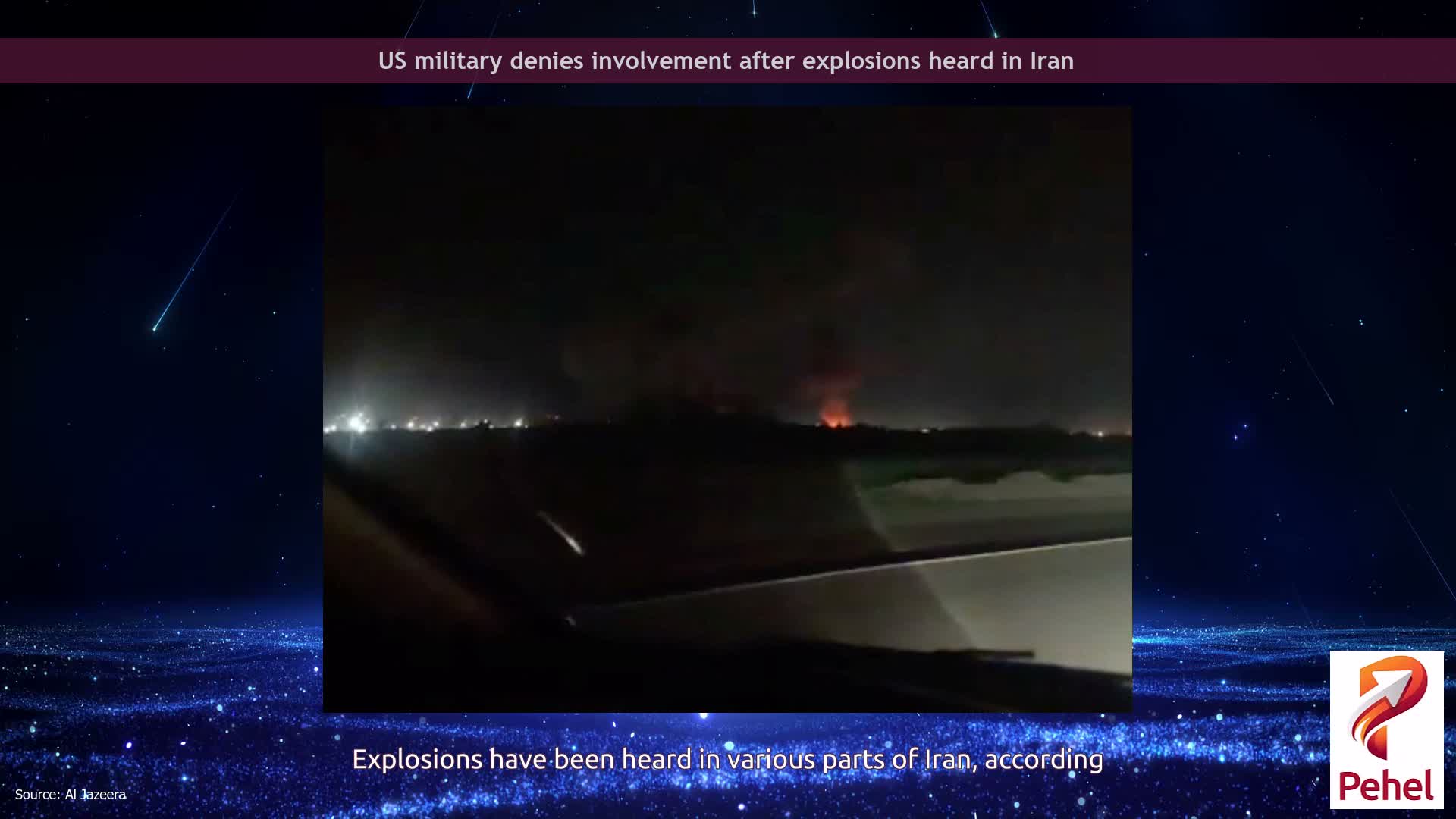 US military denies involvement after explosions heard in Iran