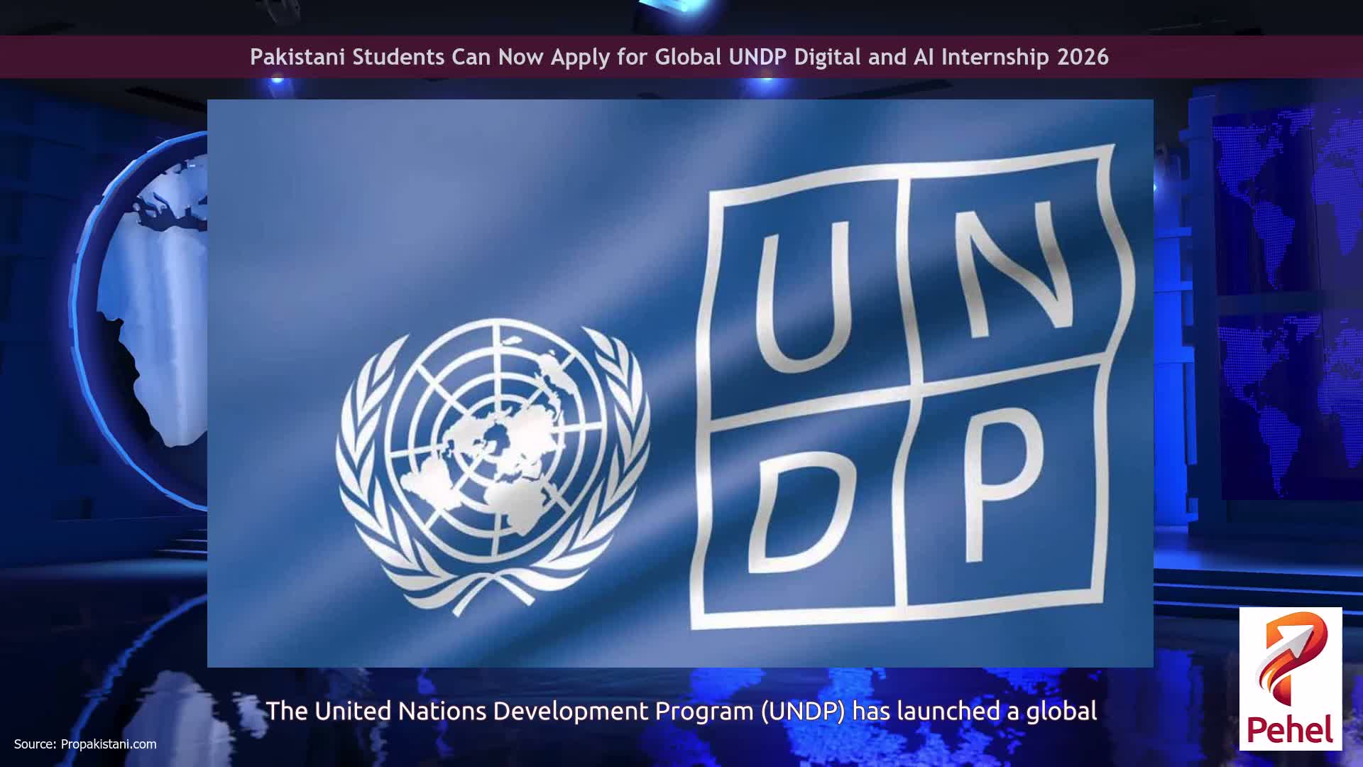 Pakistani Students Can Now Apply for Global UNDP Digital and AI Internship 2026