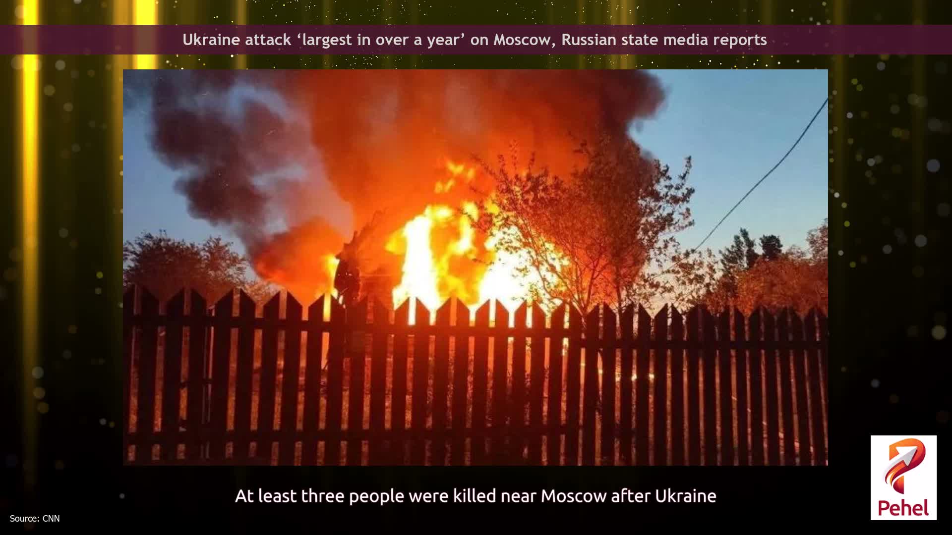Ukraine attack ‘largest in over a year’ on Moscow, Russian state media reports