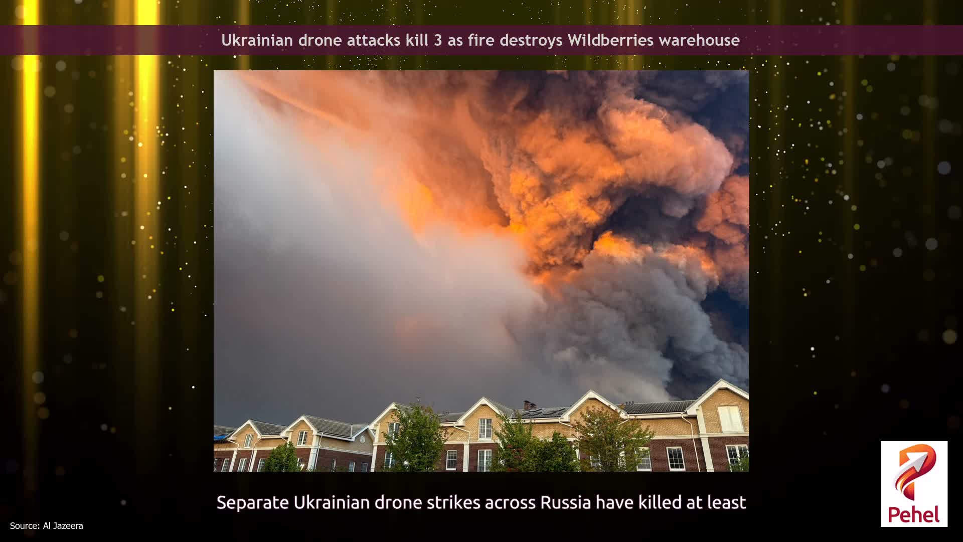 Ukrainian drone attacks kill 3 as fire destroys Wildberries warehouse