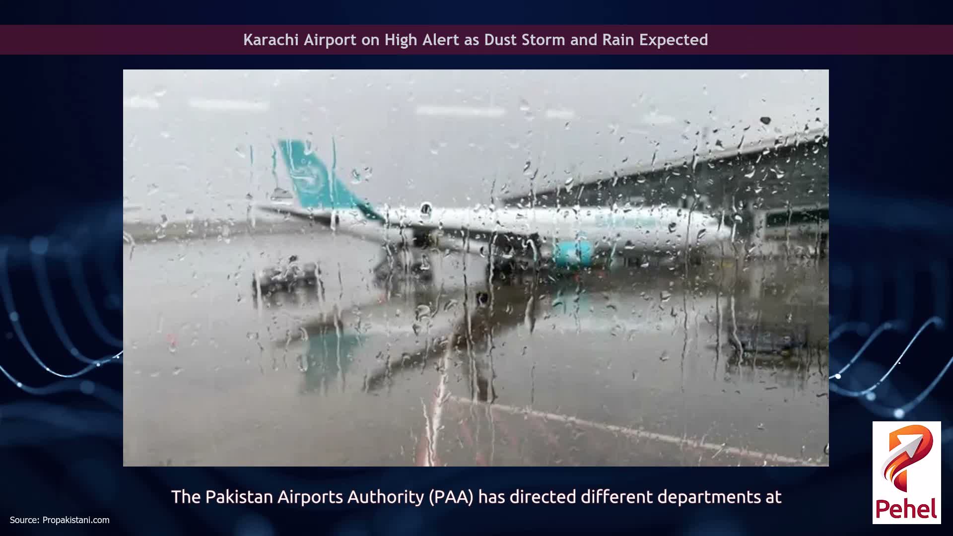 Karachi Airport on High Alert as Dust Storm and Rain Expected