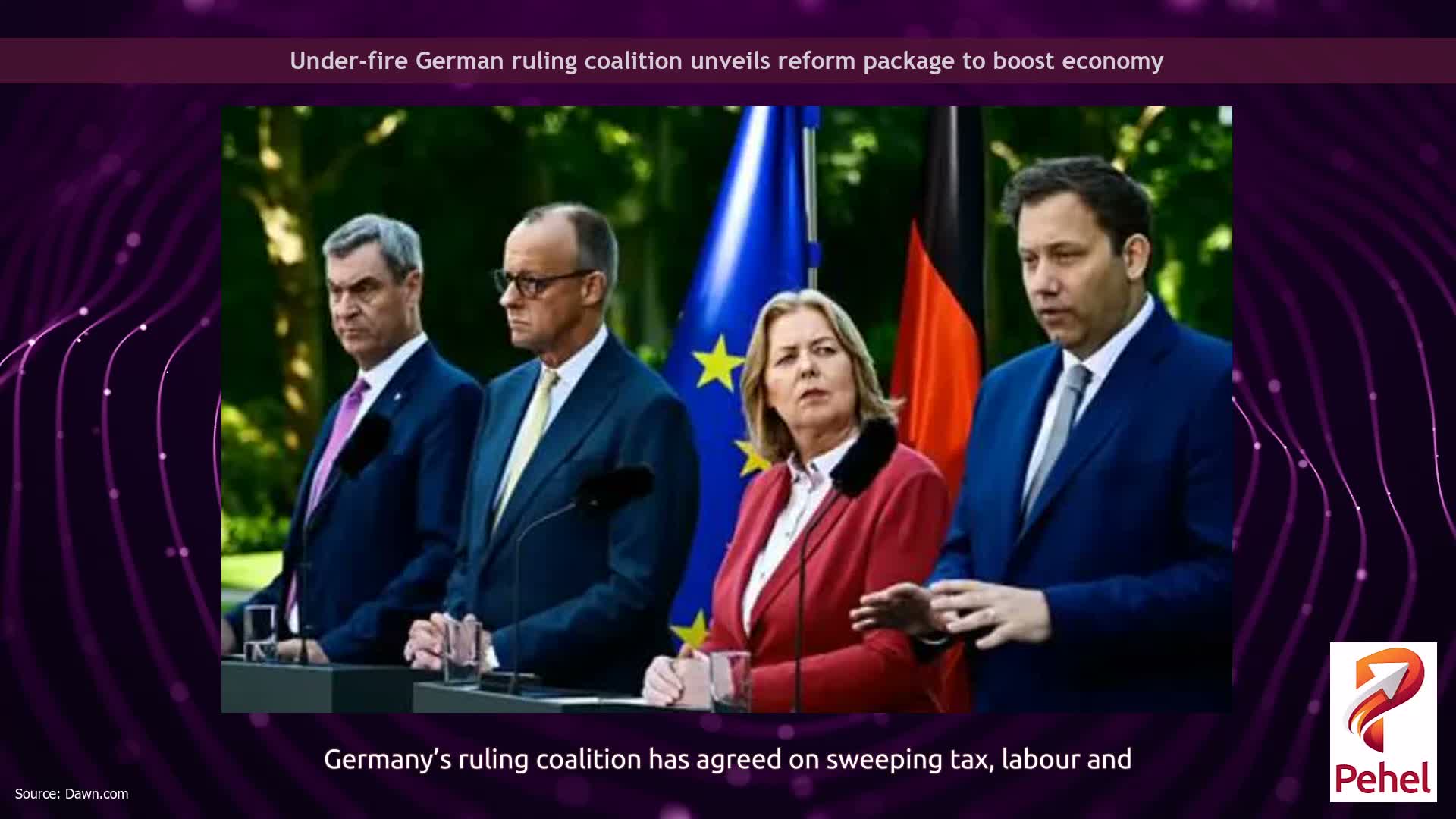 Under-fire German ruling coalition unveils reform package to boost economy