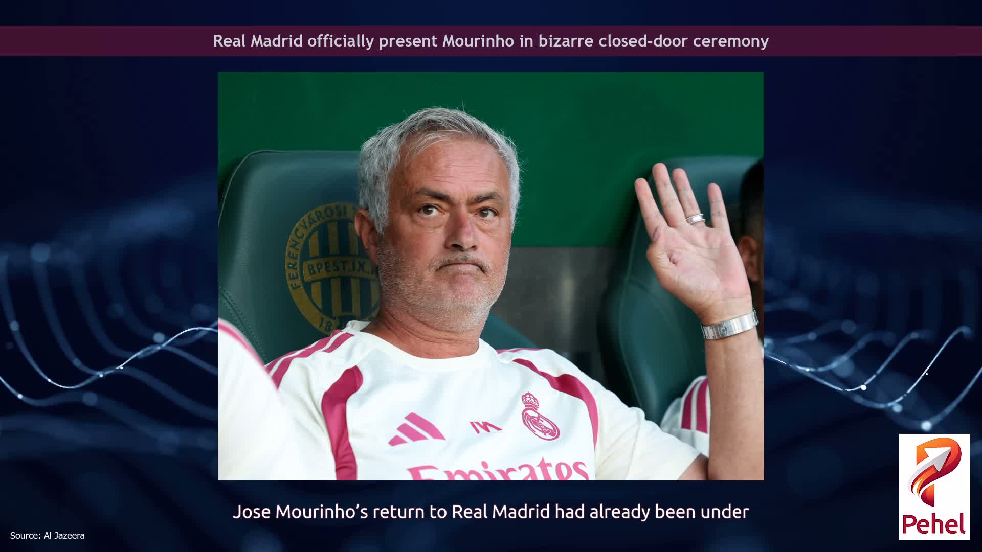 Real Madrid officially present Mourinho in bizarre closed-door ceremony