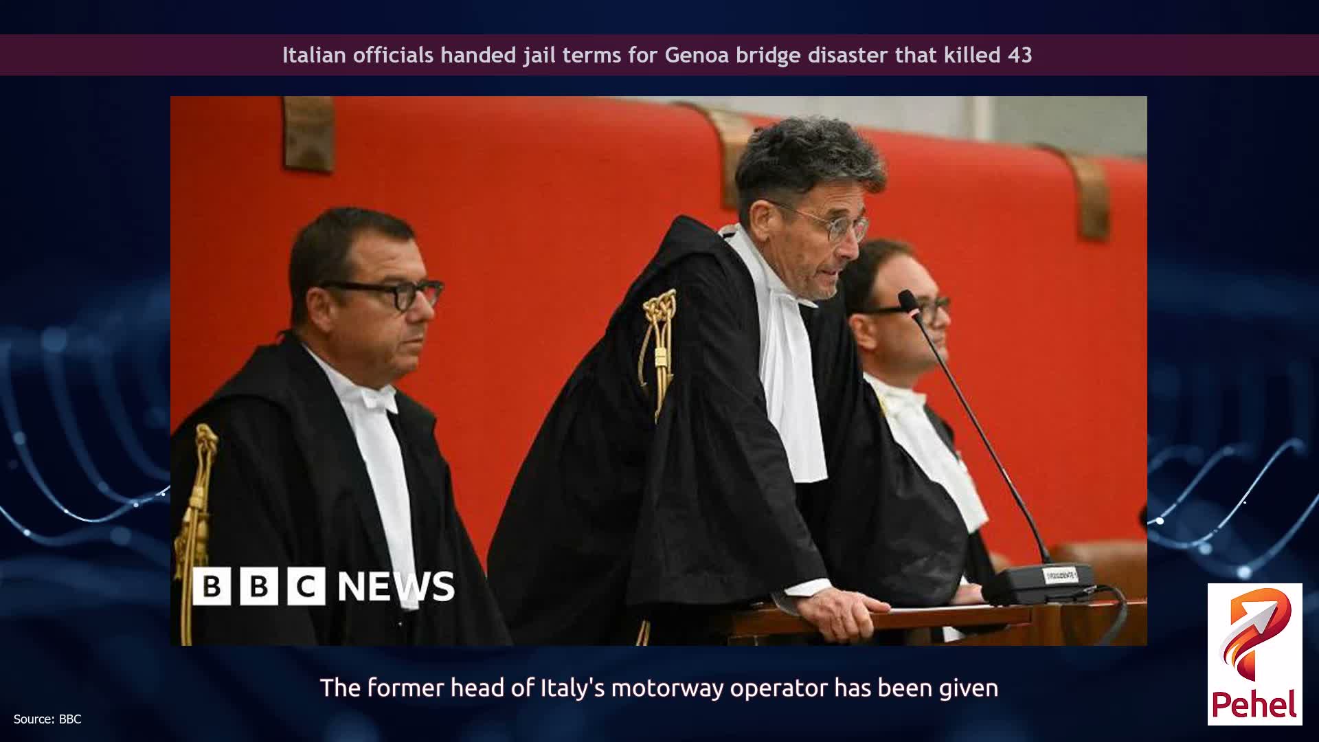 Italian officials handed jail terms for Genoa bridge disaster that killed 43