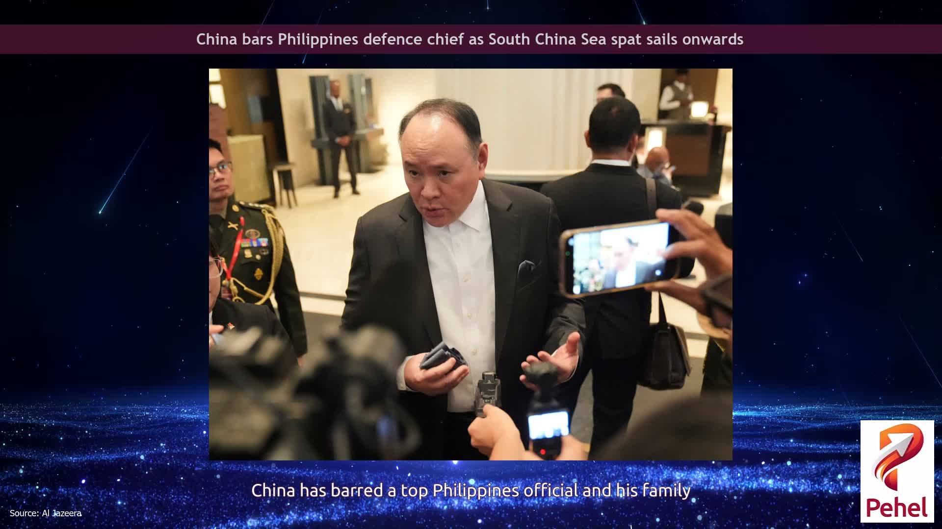 China bars Philippines defence chief as South China Sea spat sails onwards