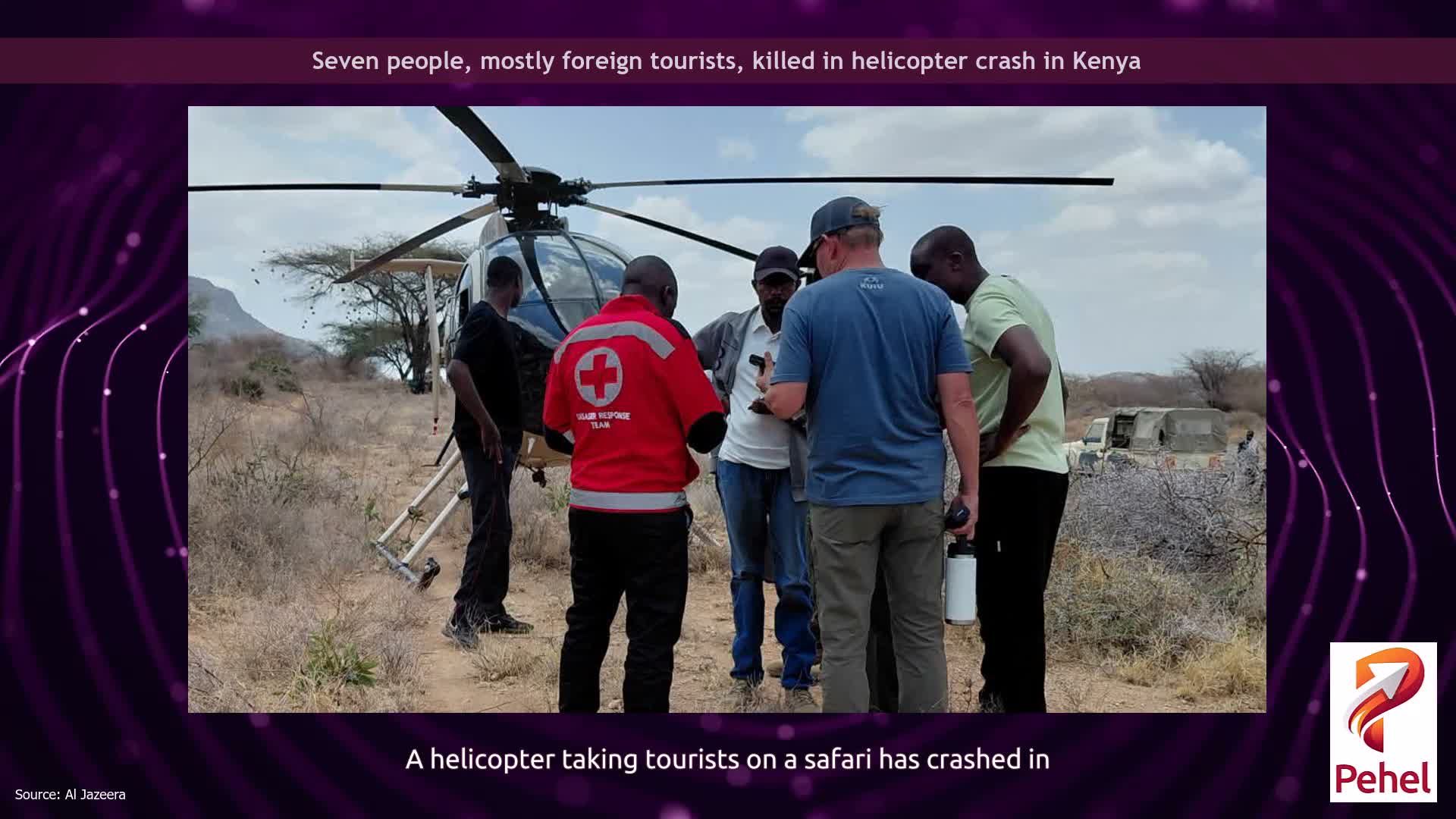 Seven people, mostly foreign tourists, killed in helicopter crash in Kenya