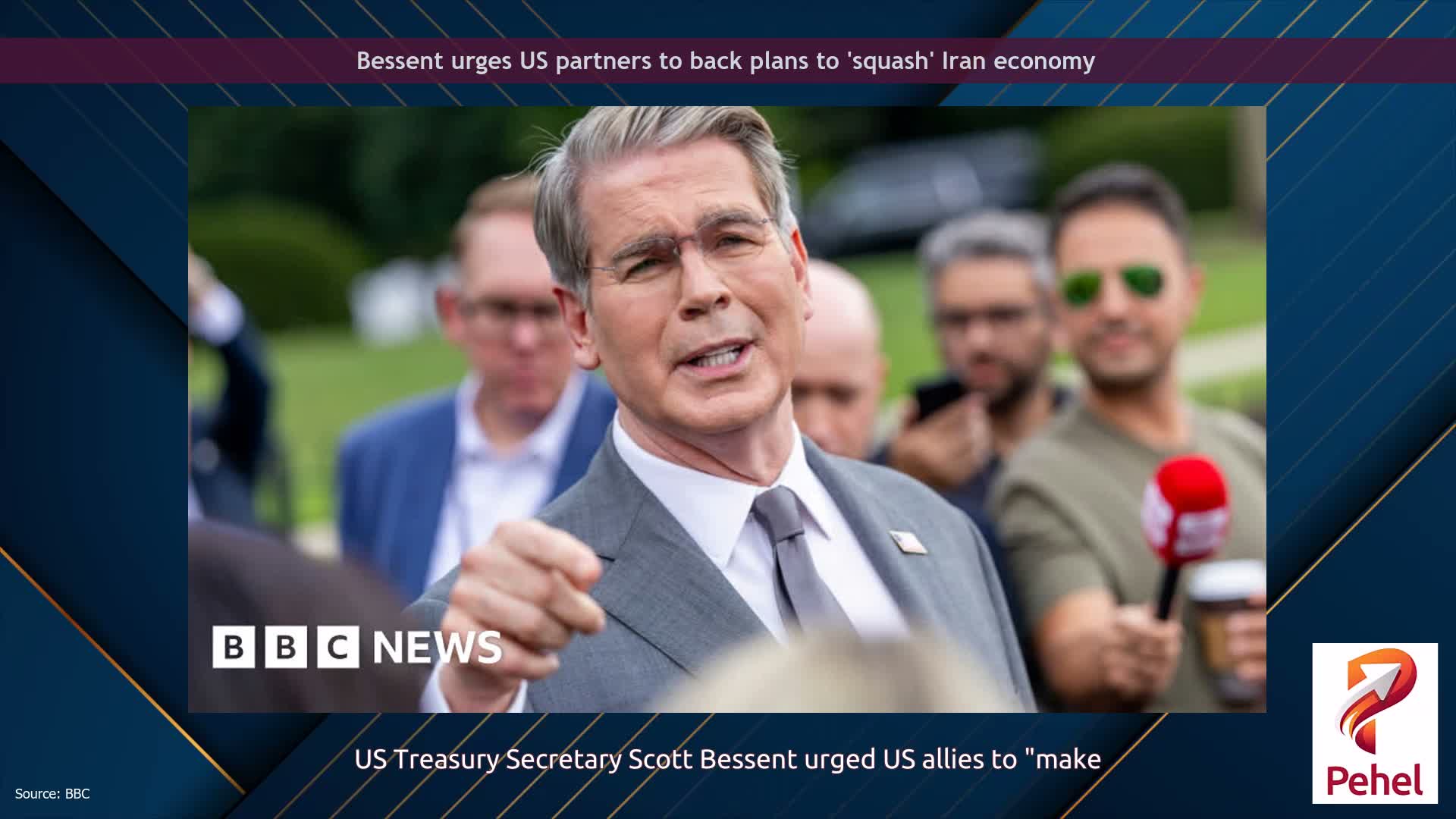 Bessent urges US partners to back plans to 'squash' Iran economy