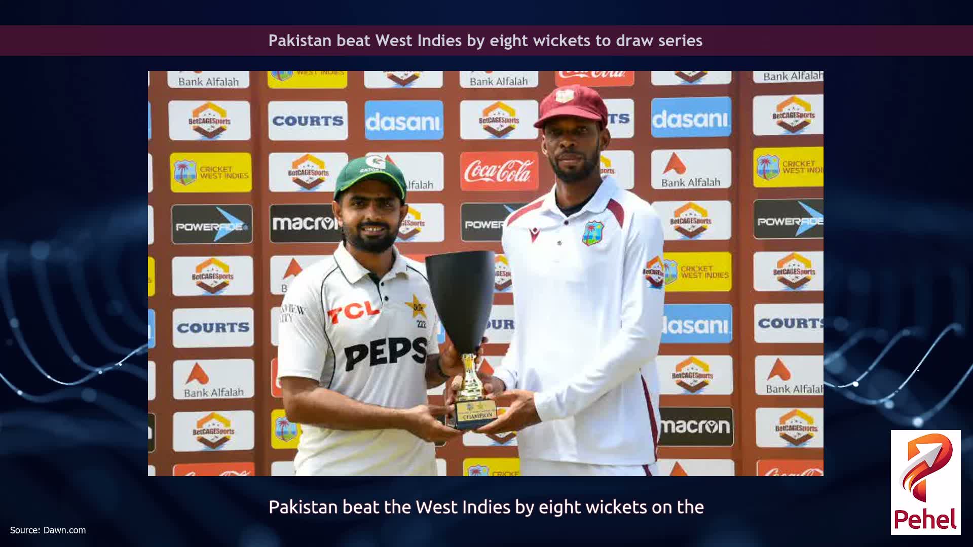 Pakistan beat West Indies by eight wickets to draw series