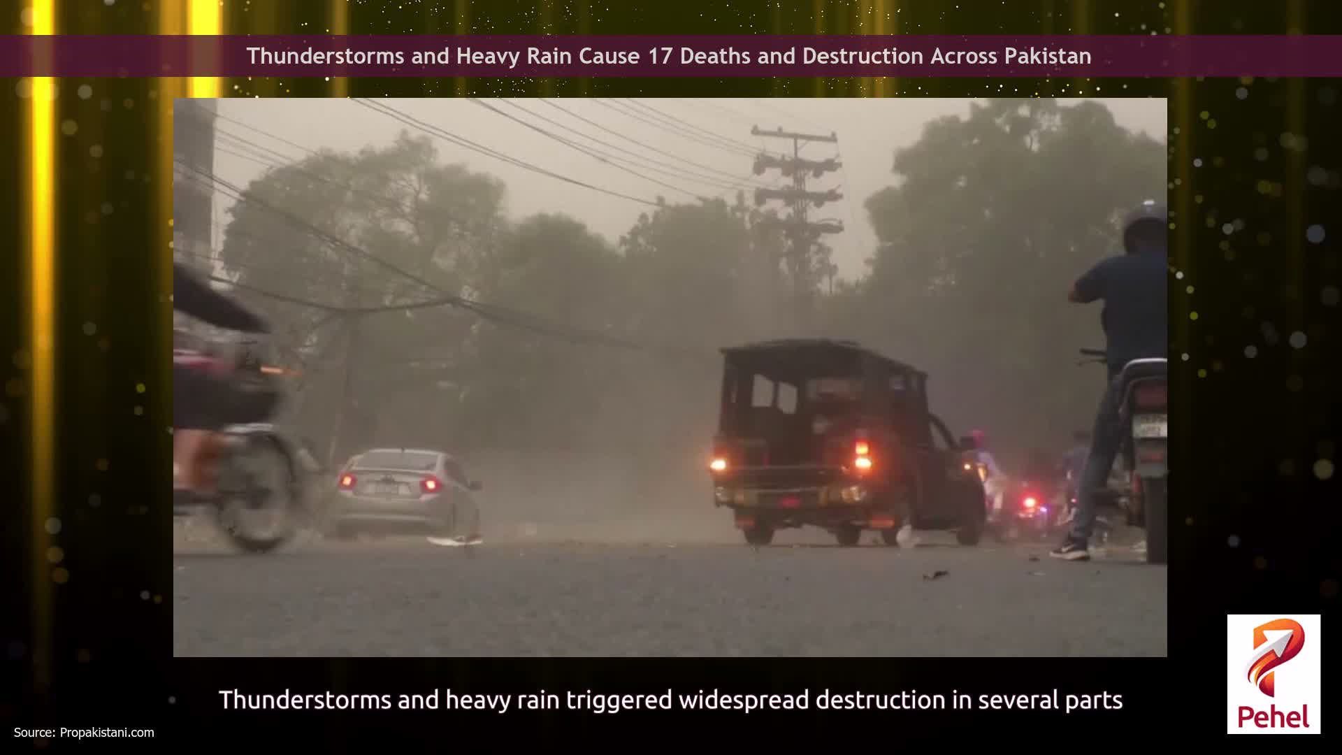 Thunderstorms and Heavy Rain Cause 17 Deaths and Destruction Across Pakistan