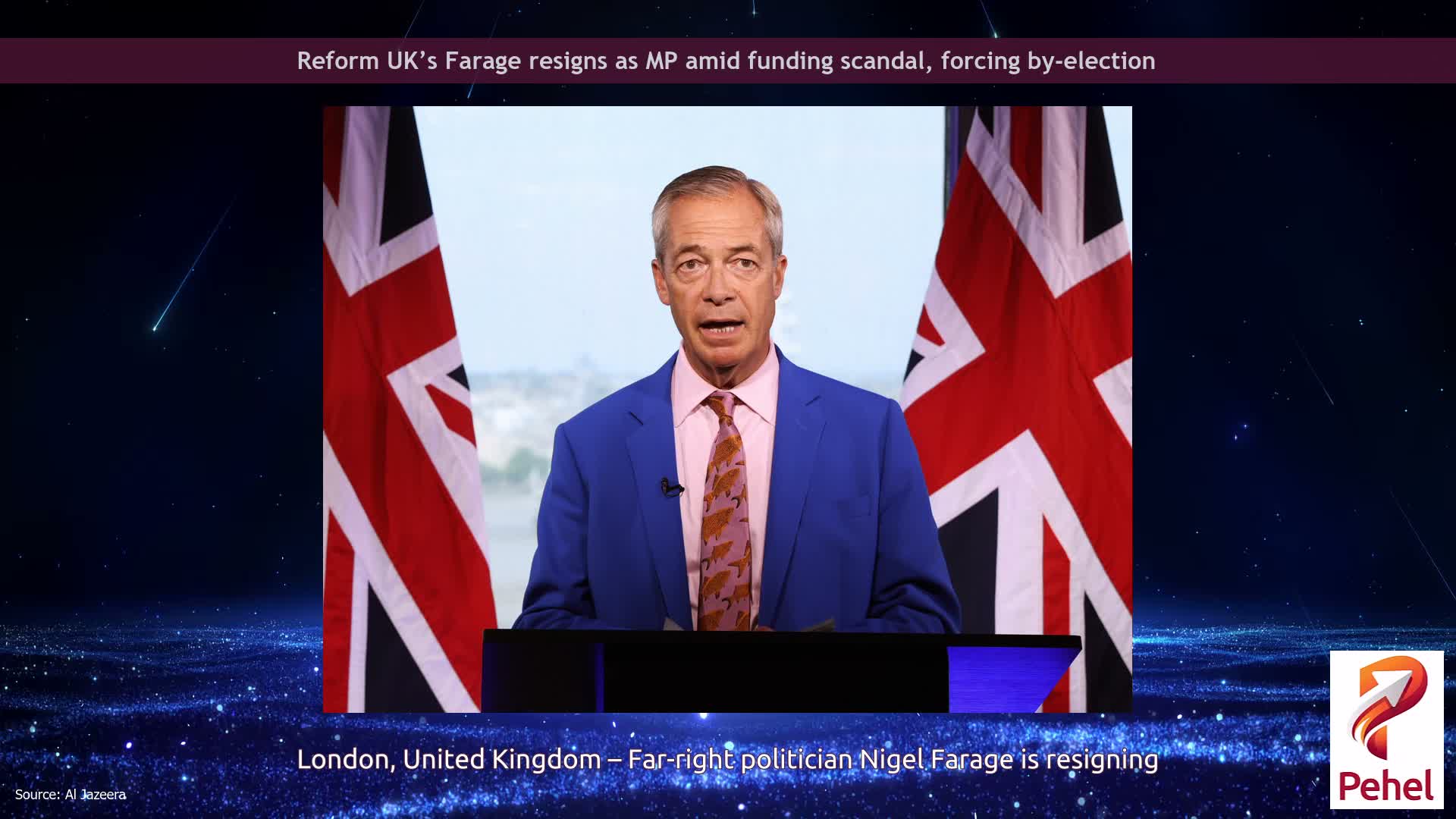 Reform UK’s Farage resigns as MP amid funding scandal, forcing by-election